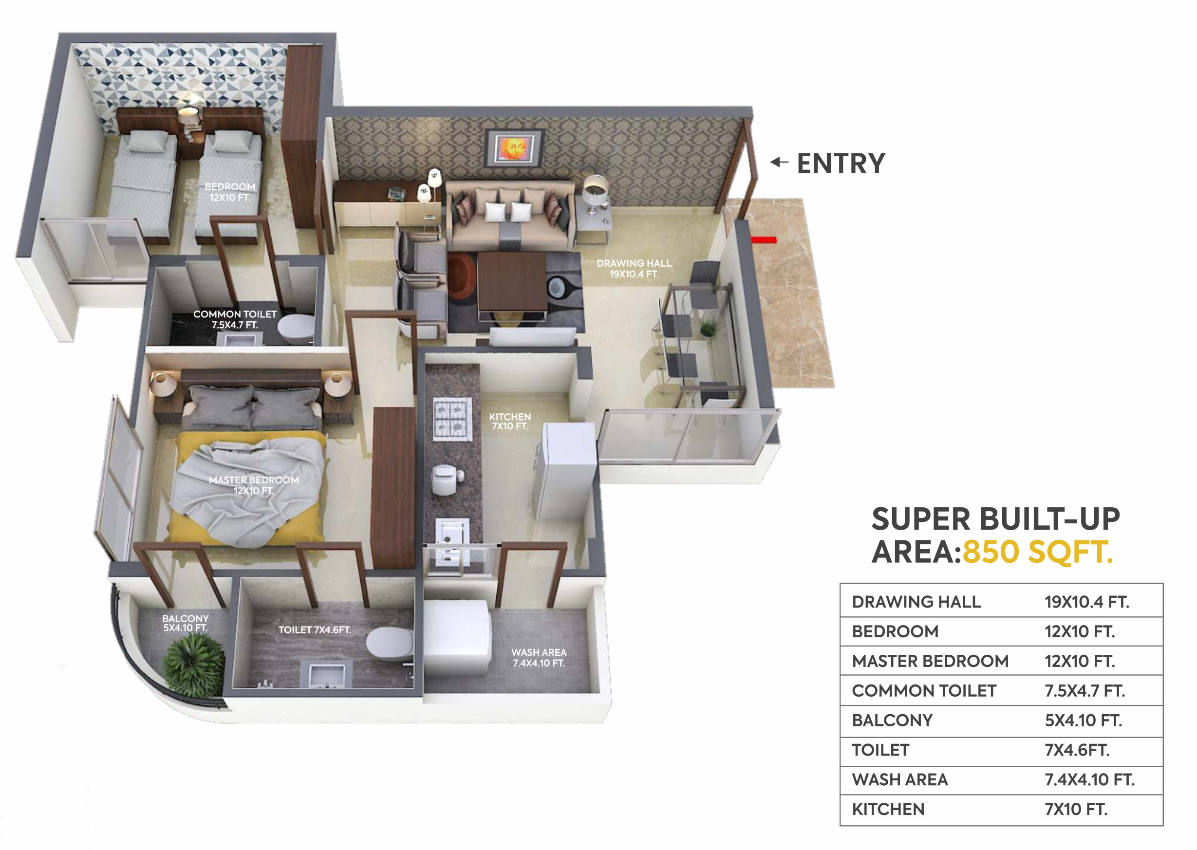 3DFloorPlan of Sai Dreamz