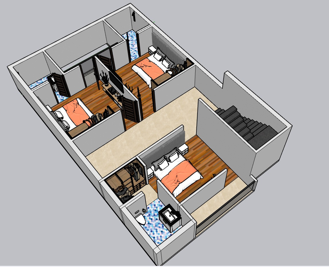 3DFloorPlan of Cosy Rainbow Villa