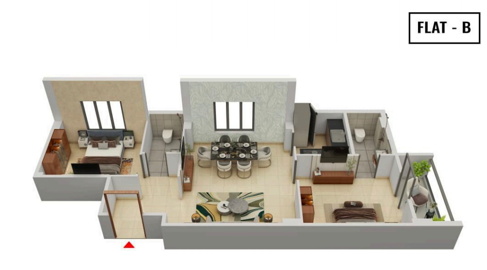 3DFloorPlan of Sibir Roy Dishari Mansion