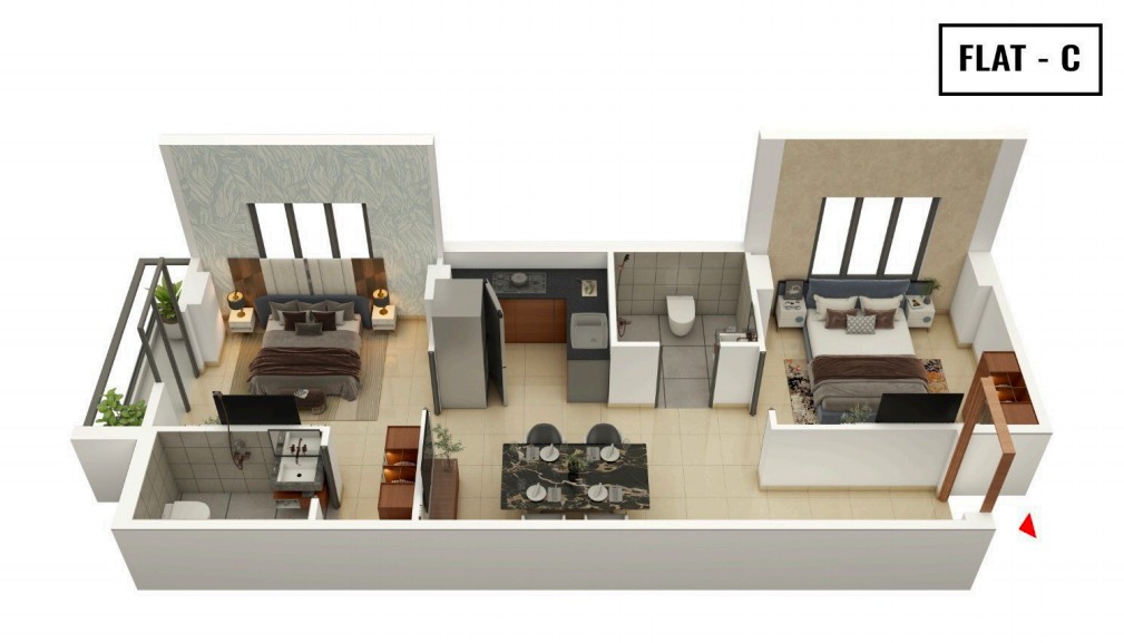 3DFloorPlan of Sibir Roy Dishari Mansion