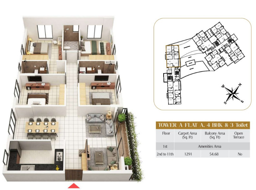 3DFloorPlan of SKDJ Parnasree Skyway