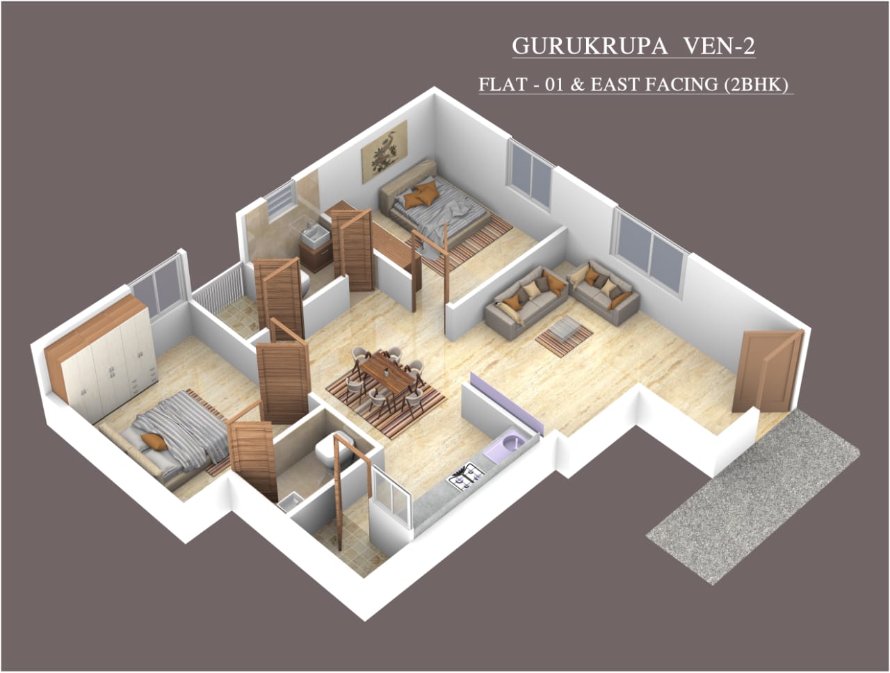 3DFloorPlan of Gurukrupa Lotus