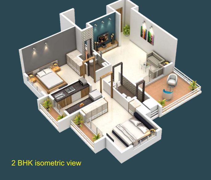 3DFloorPlan of S A Patil Nagar Garden View CHS