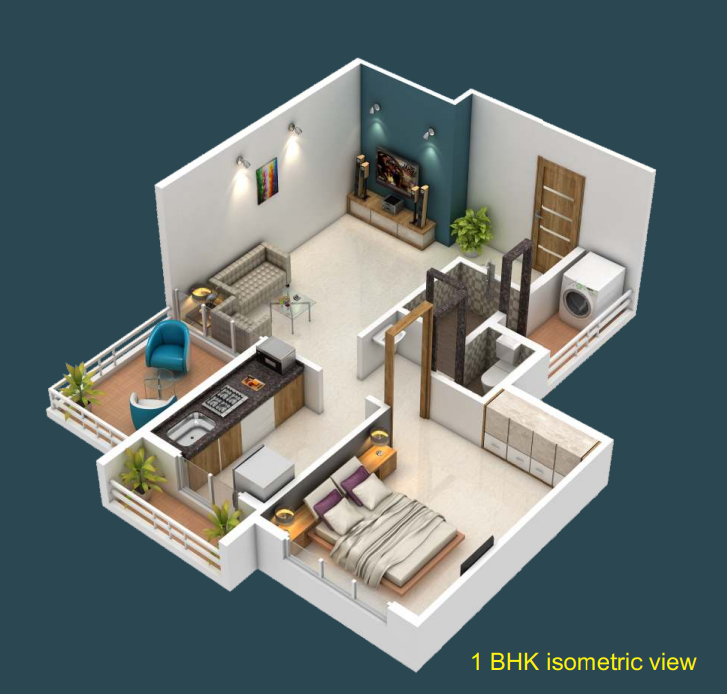 3DFloorPlan of S A Patil Nagar Garden View CHS