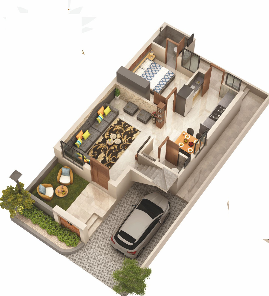 3DFloorPlan of B R Park Residency