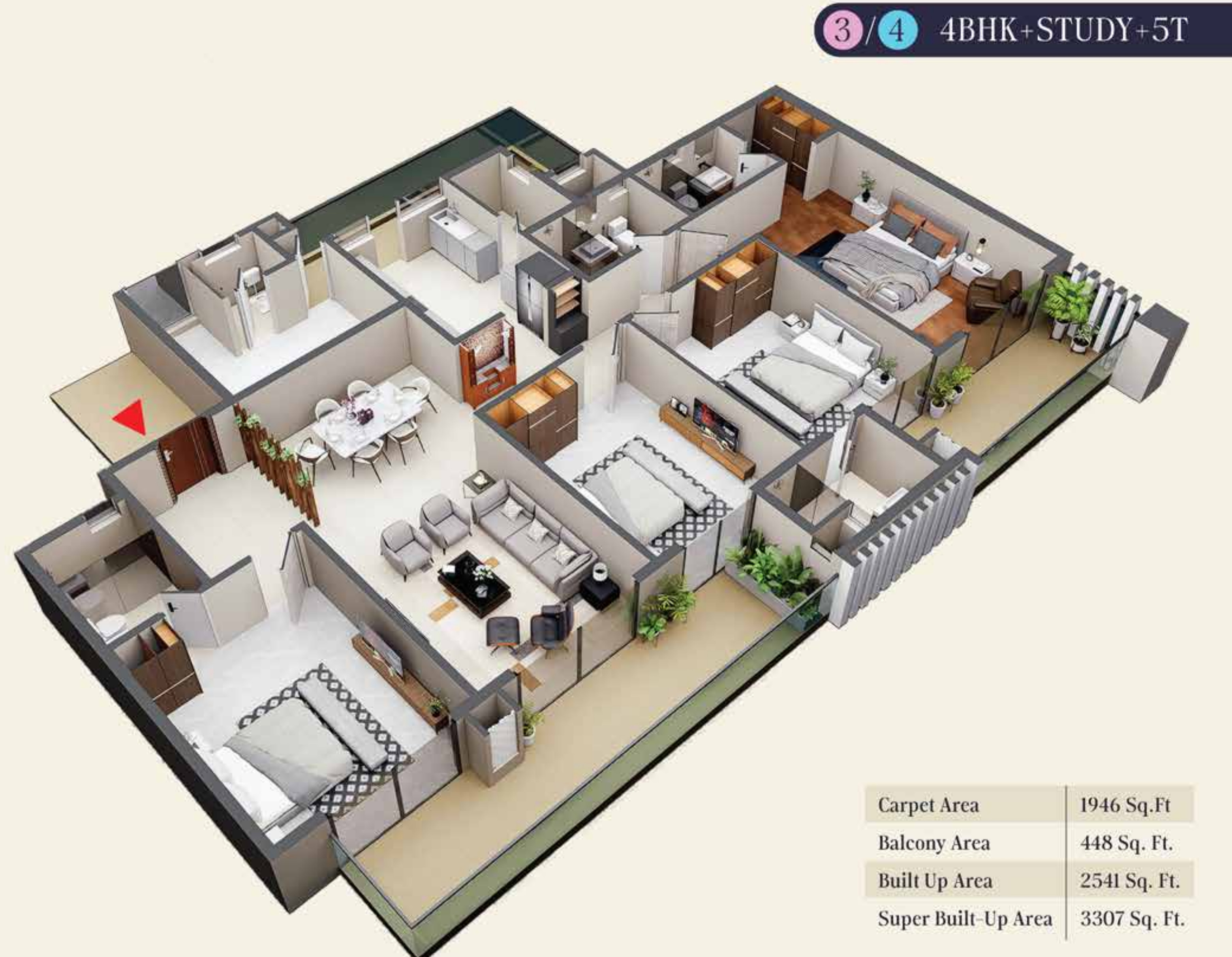 3DFloorPlan of Mansan Aspire Homes