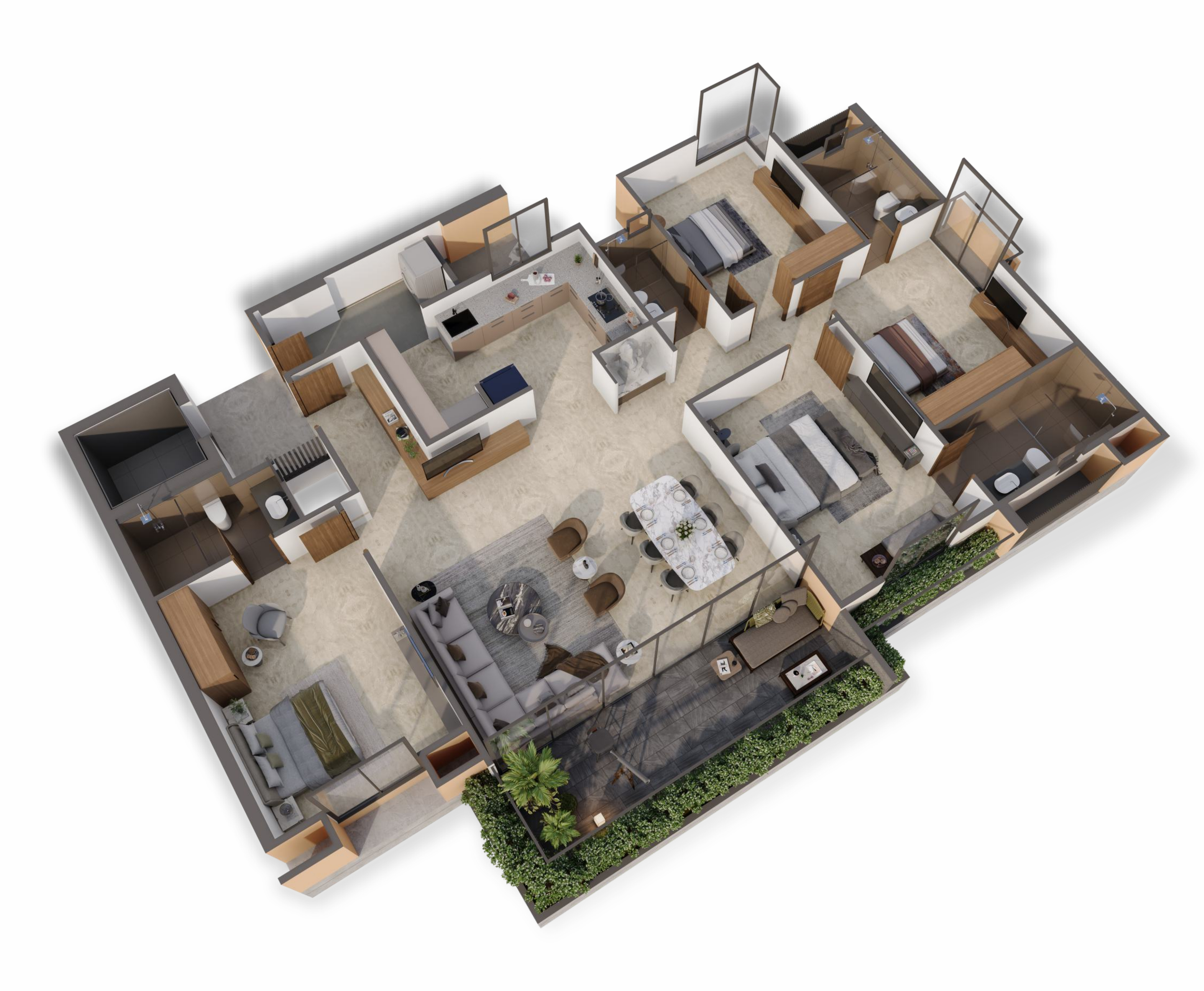 3DFloorPlan of Shreeji Shangrila