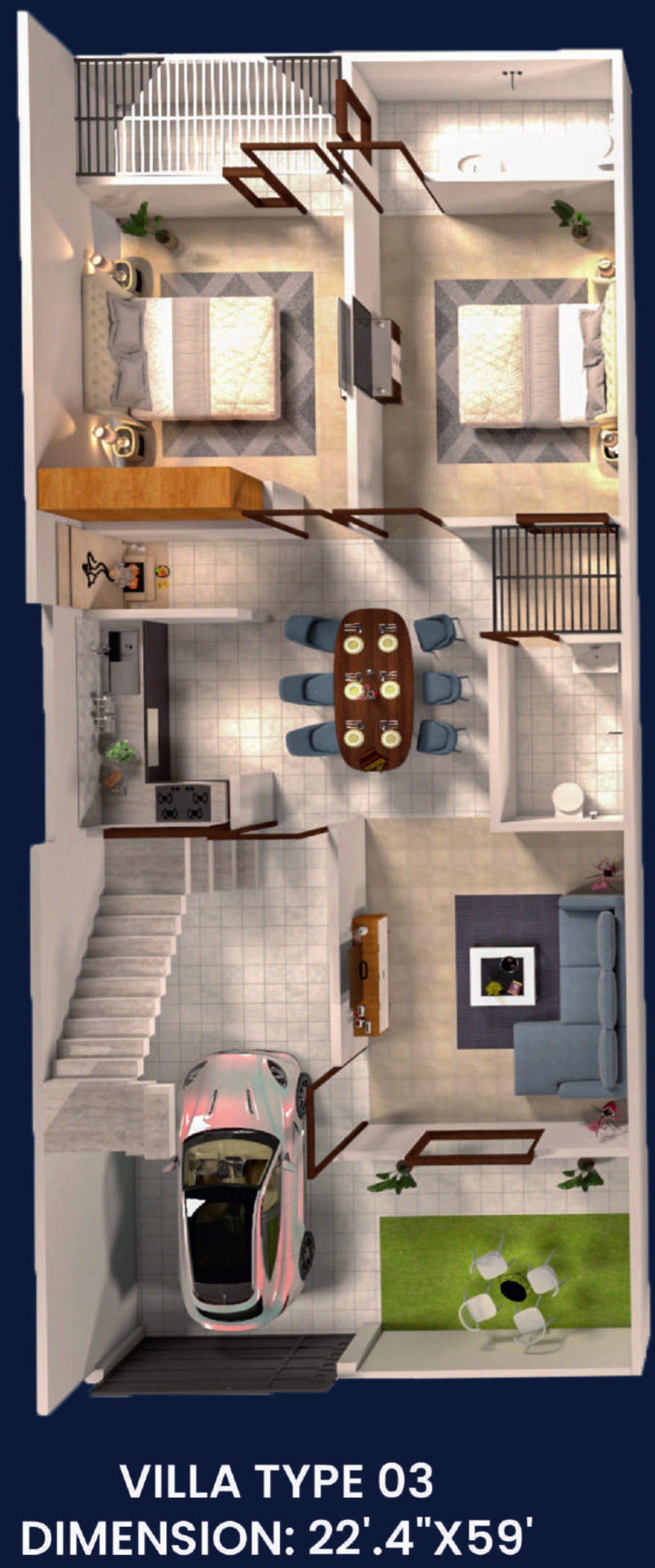 3DFloorPlan of Hitashie Crown Town