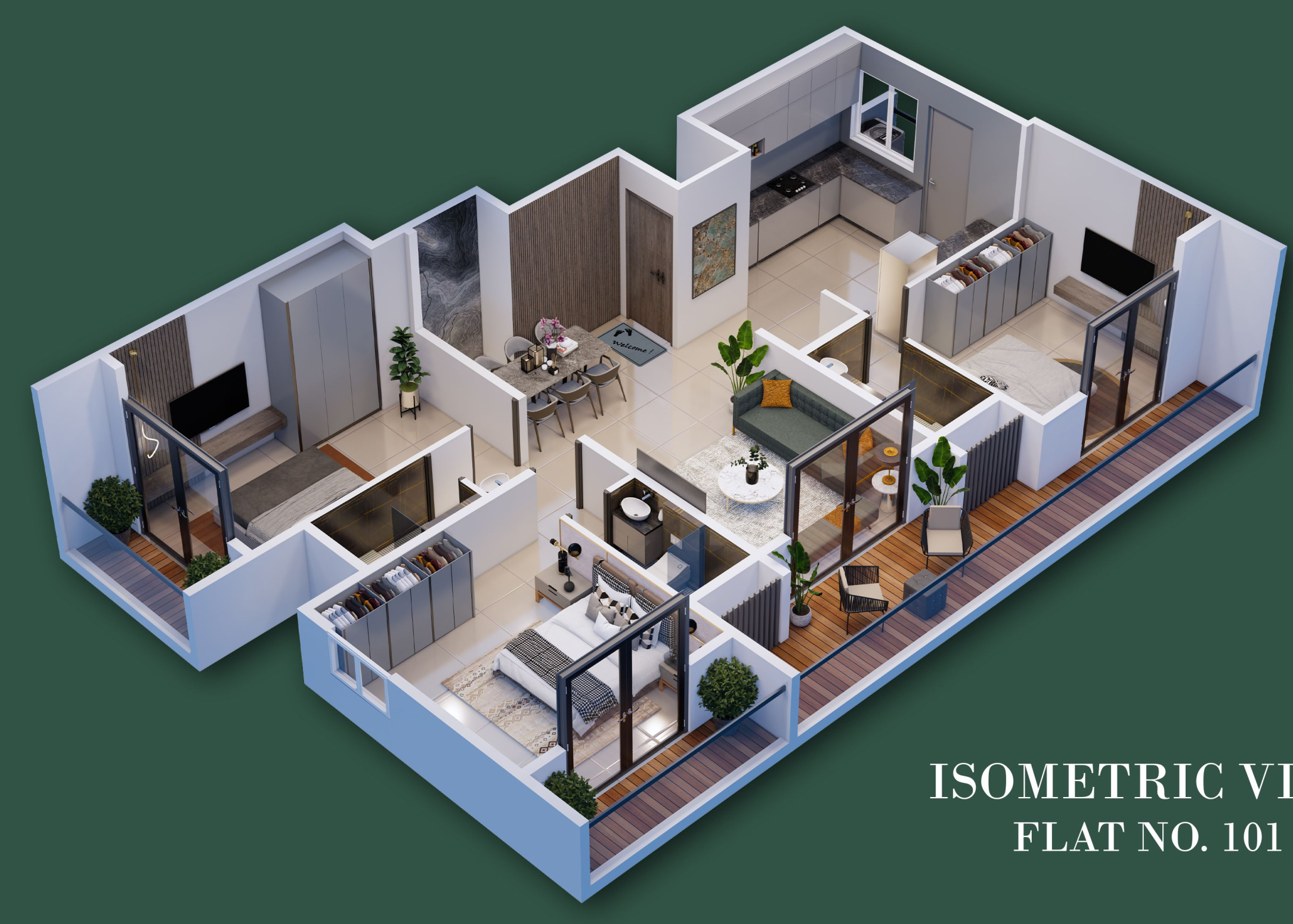 3DFloorPlan of Pushpalata Appartment