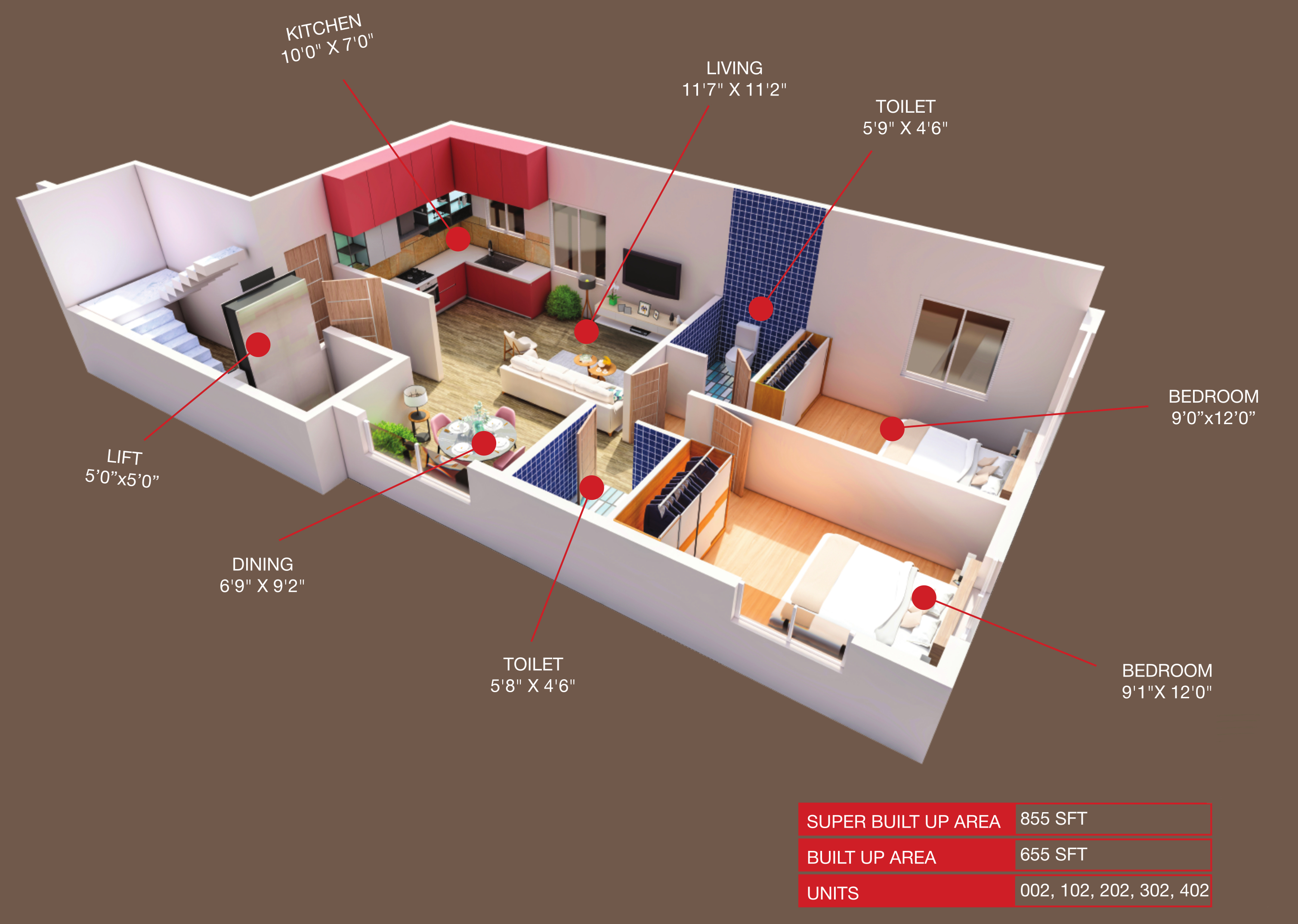 3DFloorPlan of Sree Reddy Aahvan