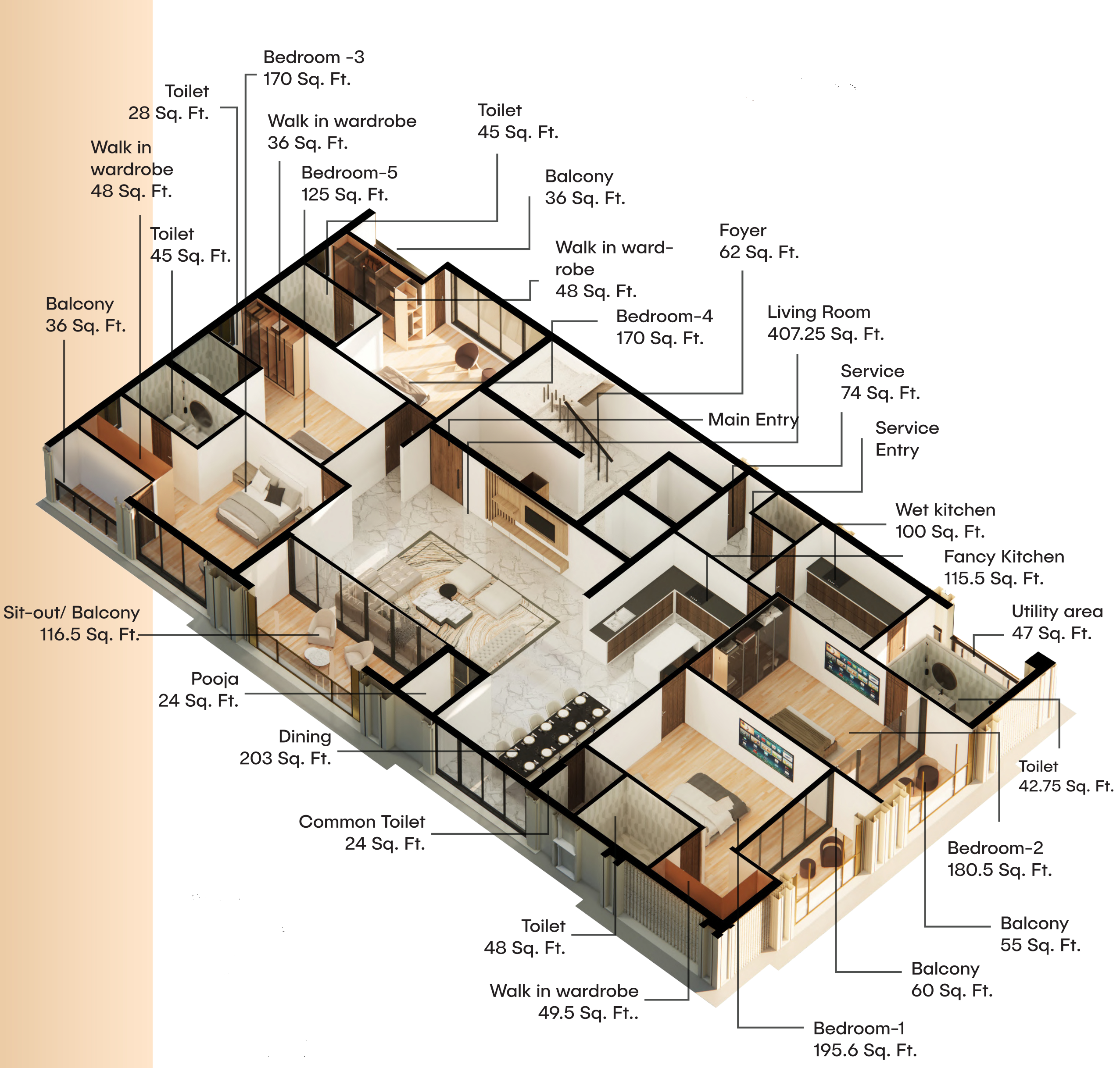 3DFloorPlan of Quality Anantha Regalia