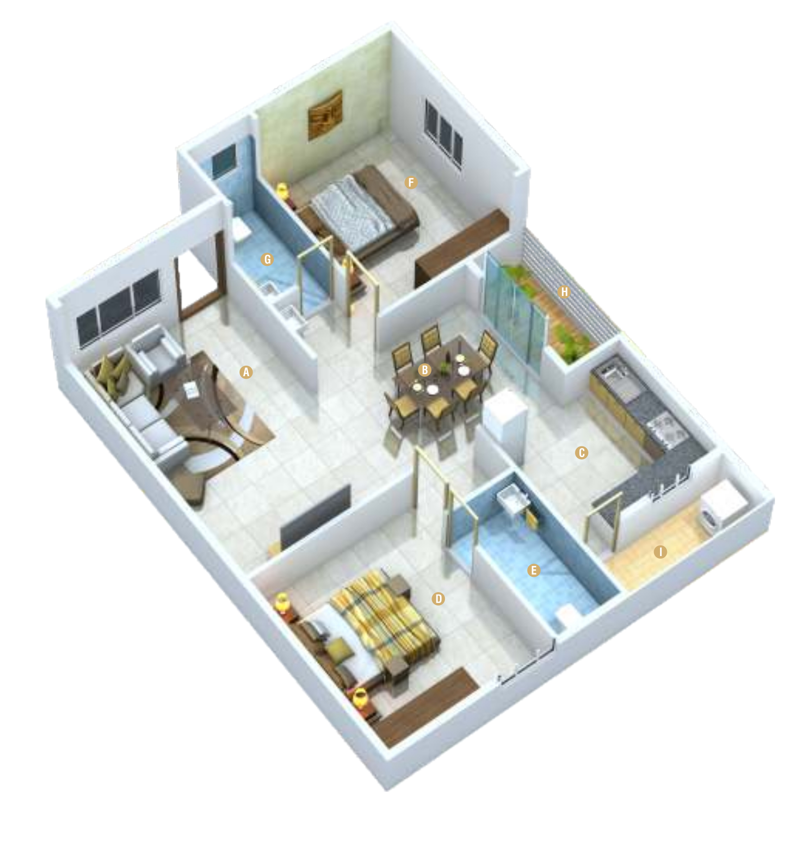 3DFloorPlan of Sri Balaji Classic