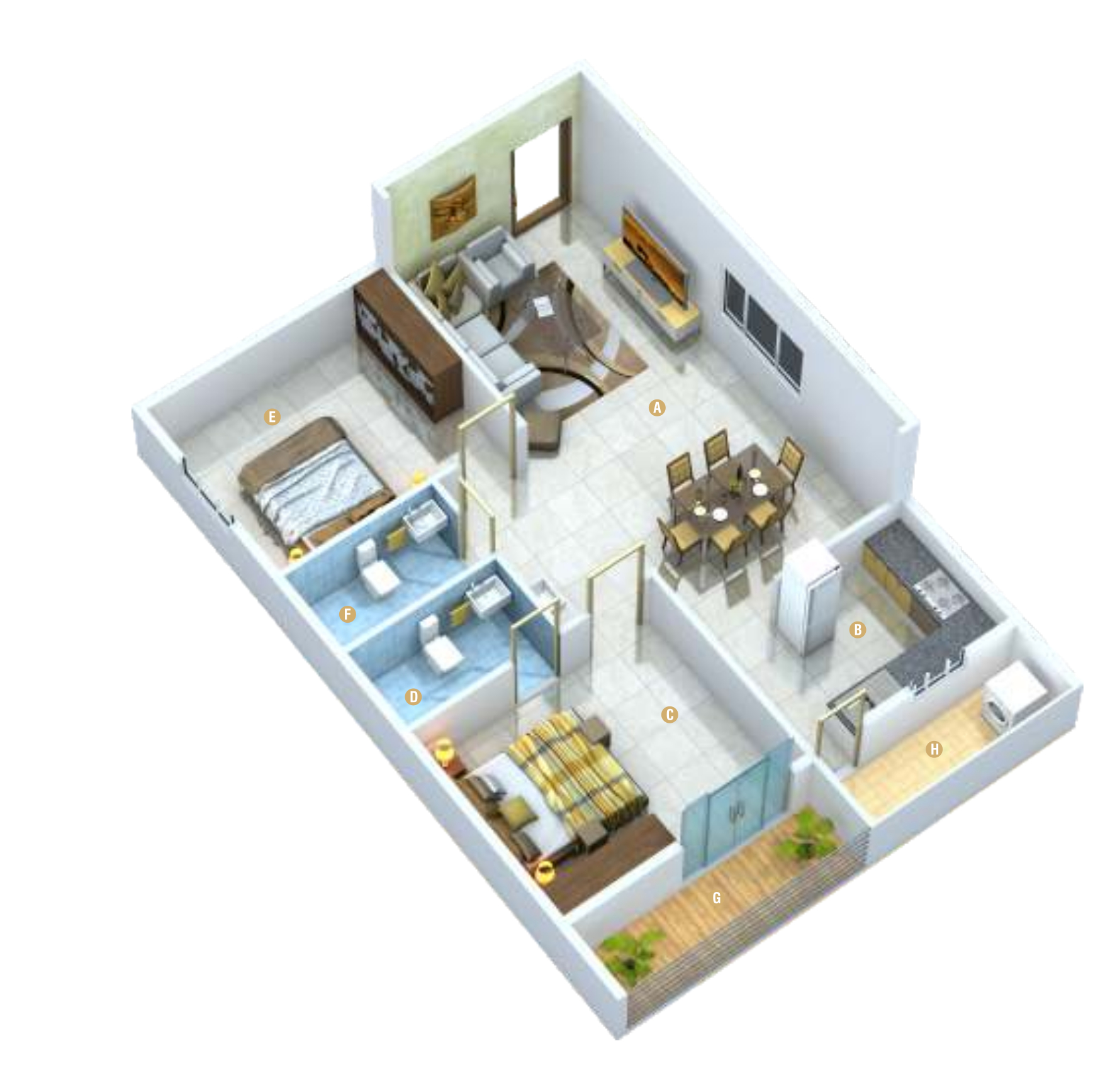 3DFloorPlan of Sri Balaji Classic