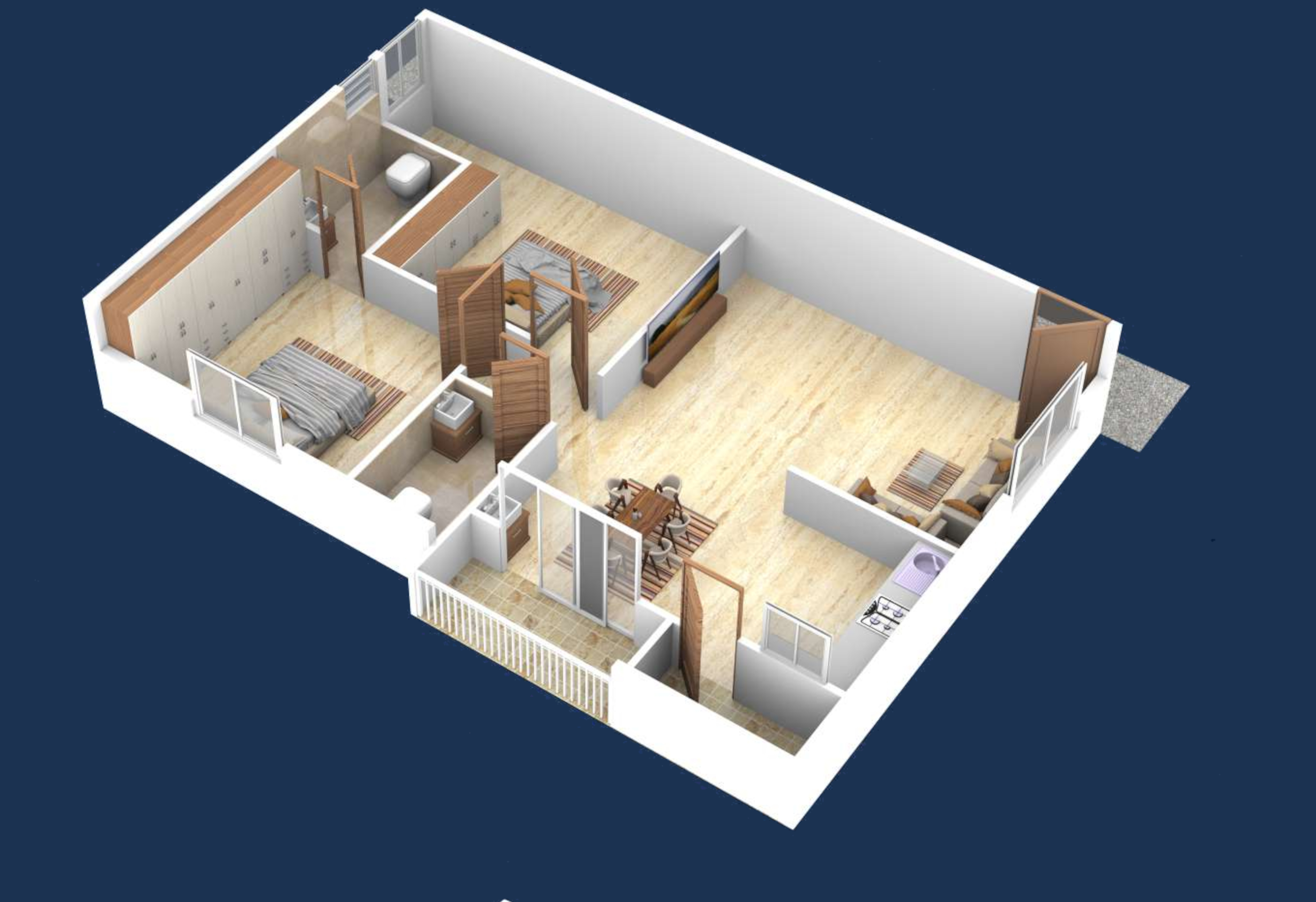 3DFloorPlan of The Pearl Paradise