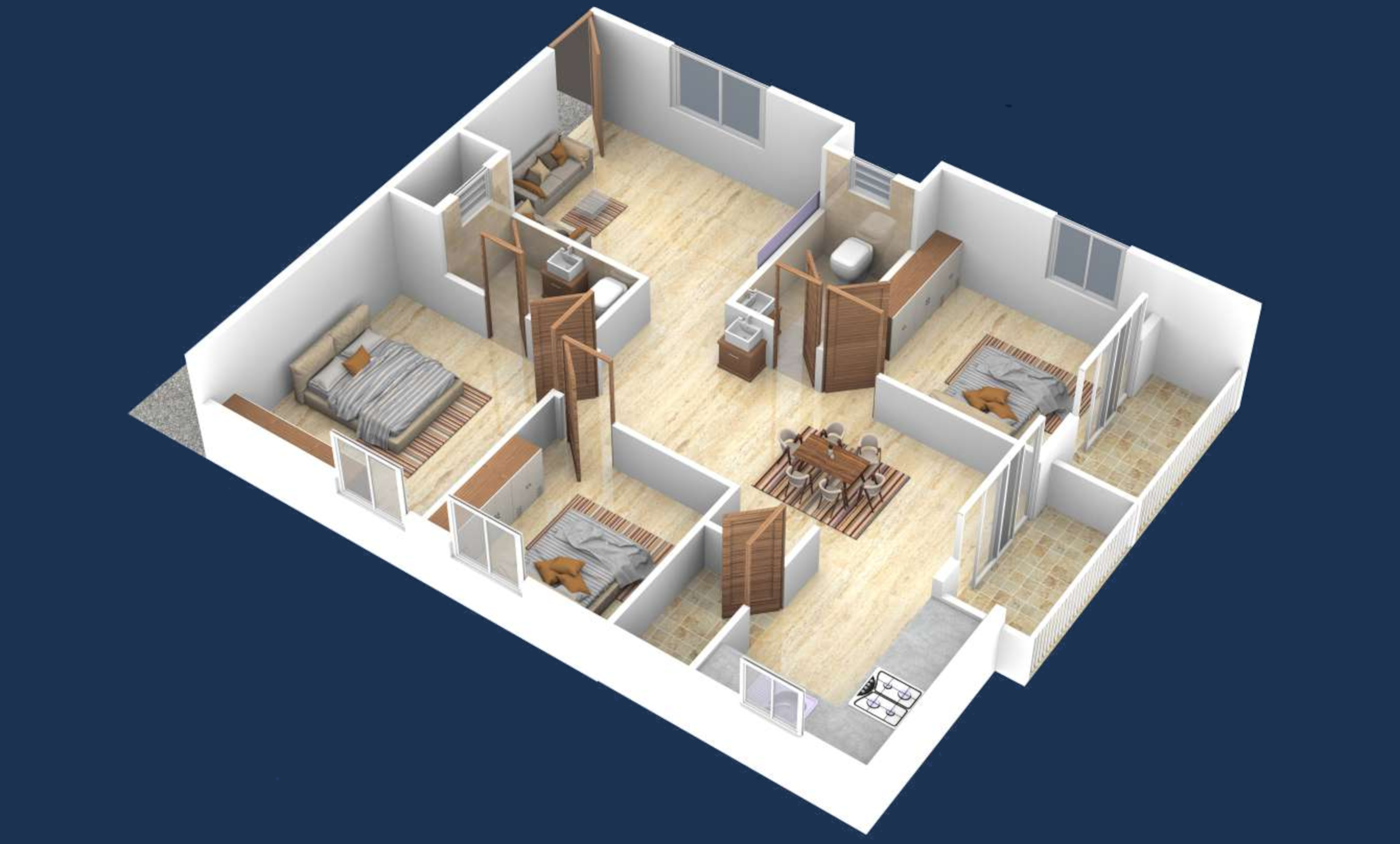 3DFloorPlan of The Pearl Paradise
