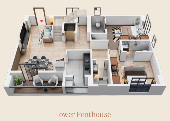 Lower Level Penthouse Plan Lower Level Penthouse Plan