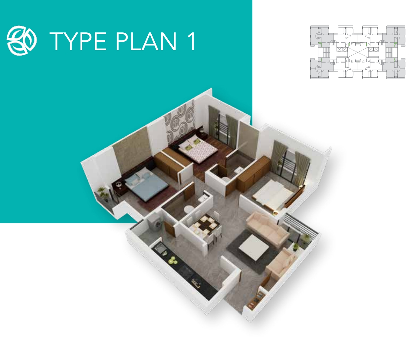 3DFloorPlan of Laxmi Eternia