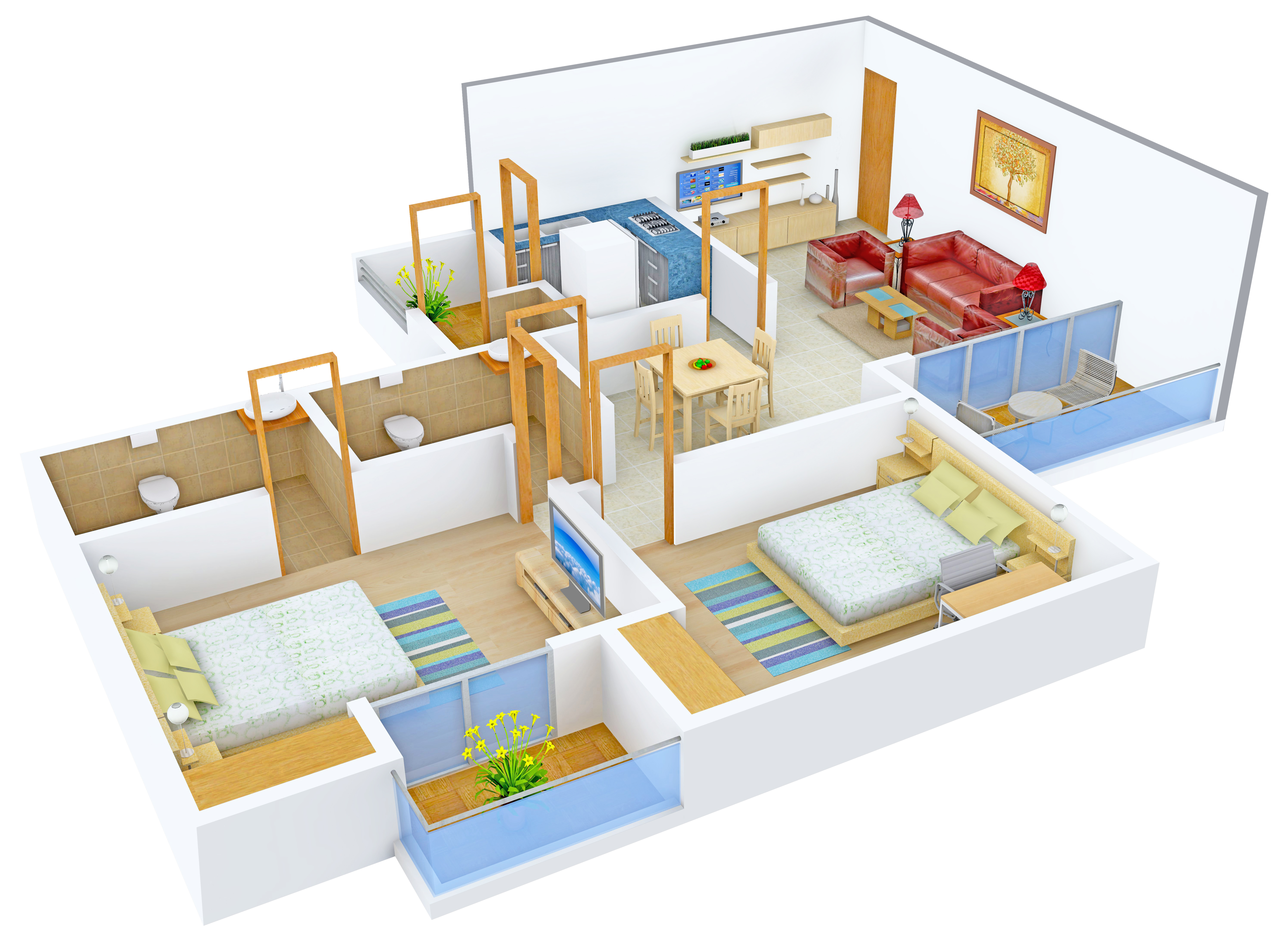 3DFloorPlan of The 3C Lotus Panache