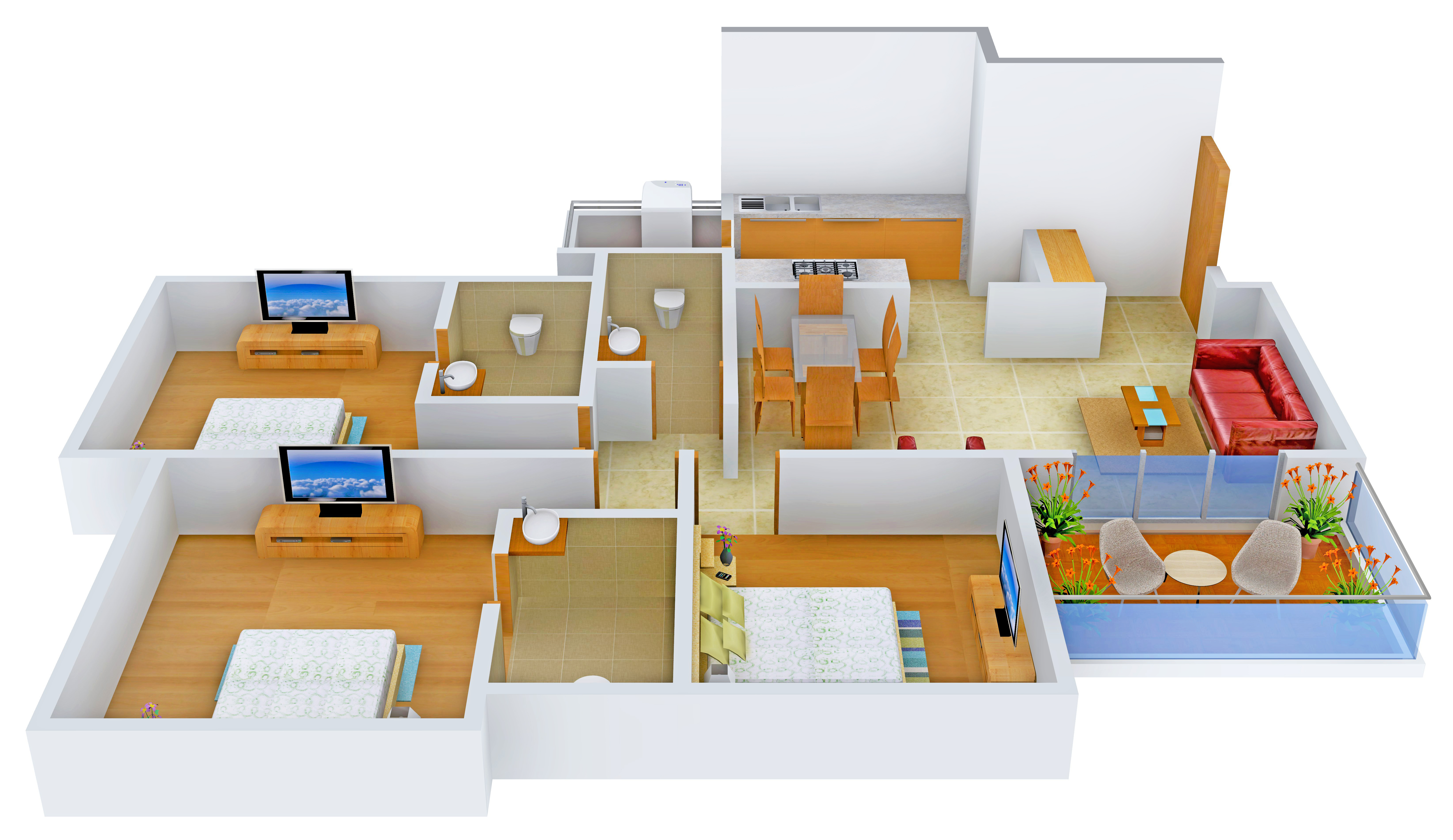 3DFloorPlan of Pride Springfields