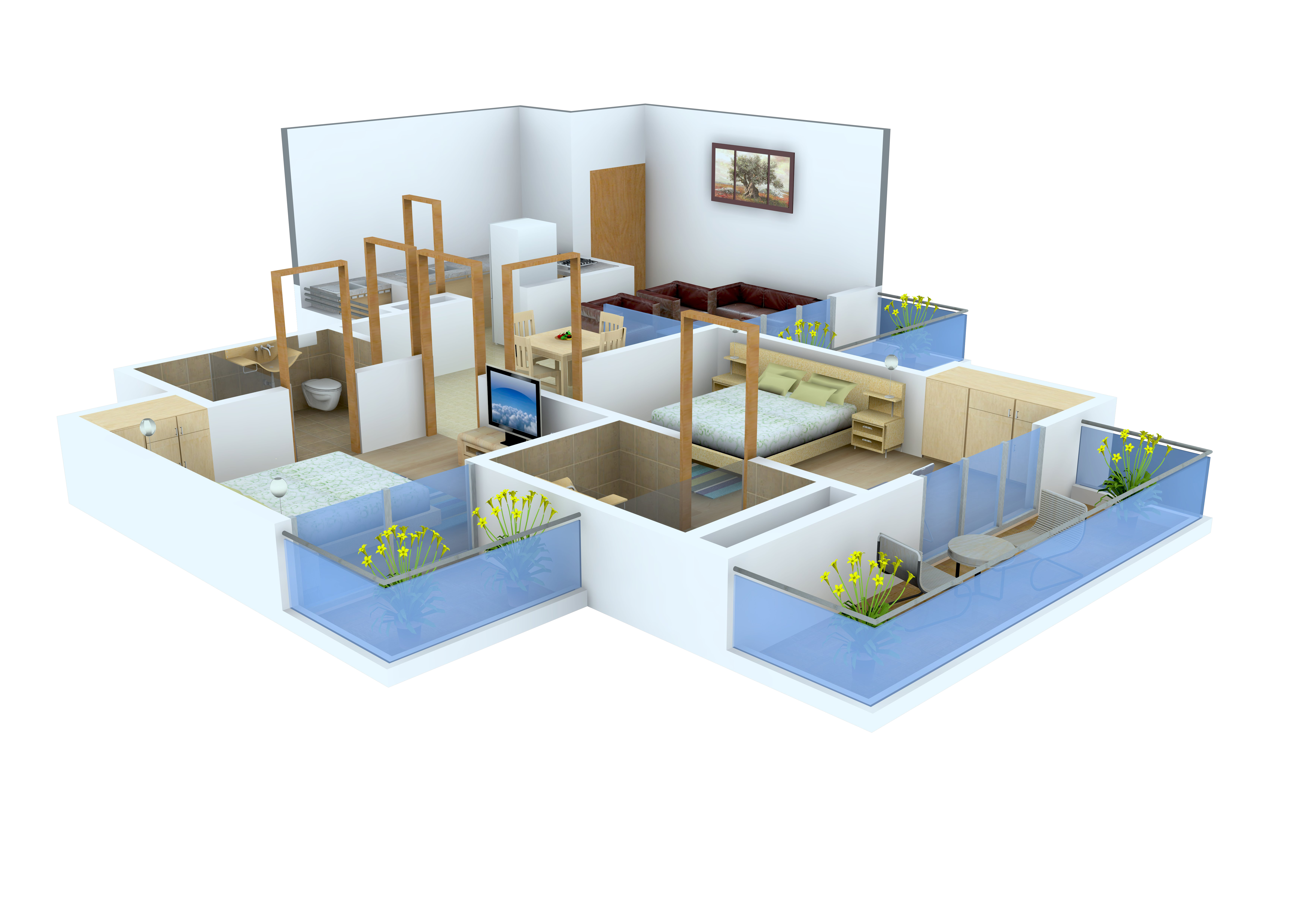 3DFloorPlan of Amrapali Eden Park