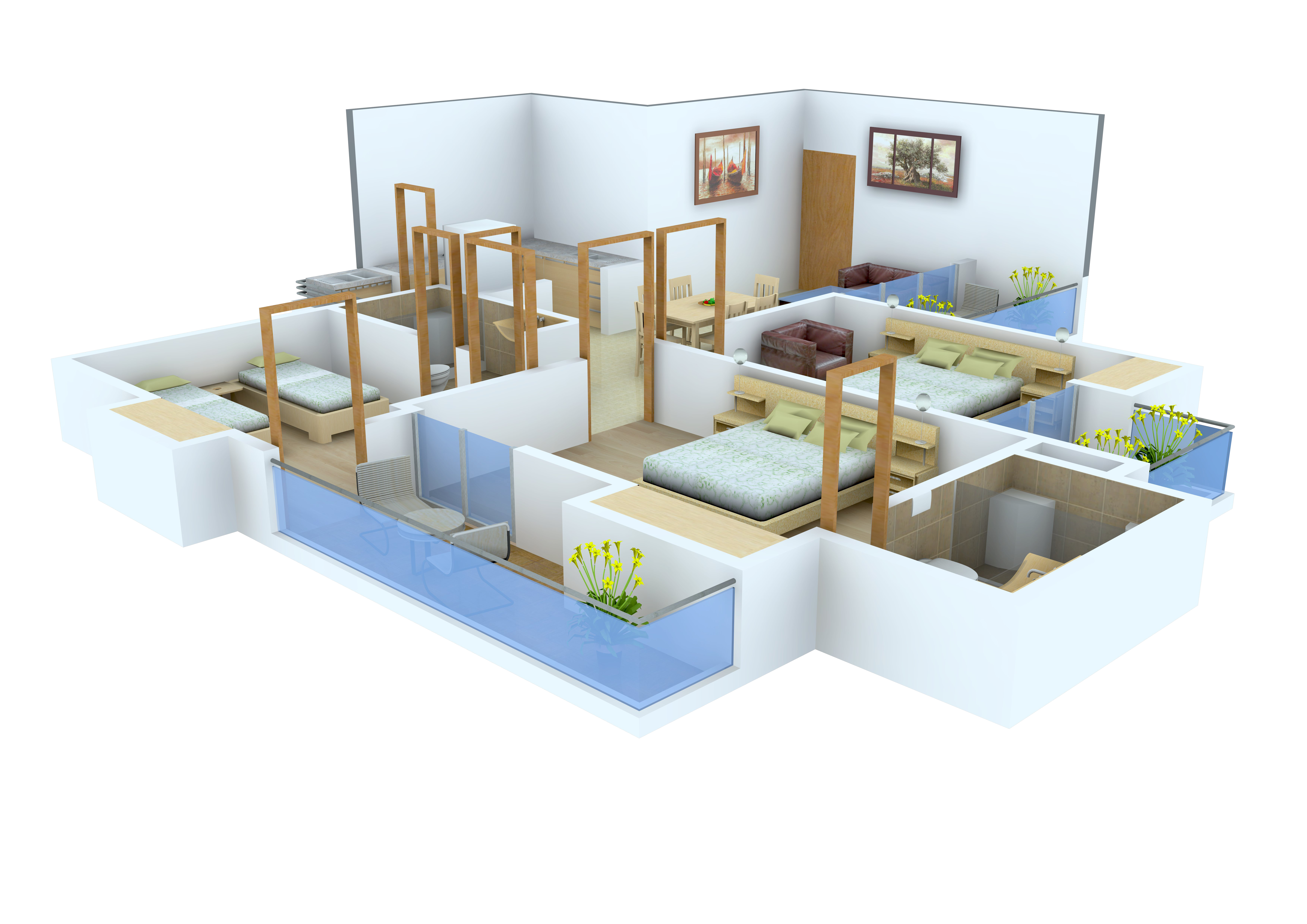 3DFloorPlan of Amrapali Eden Park