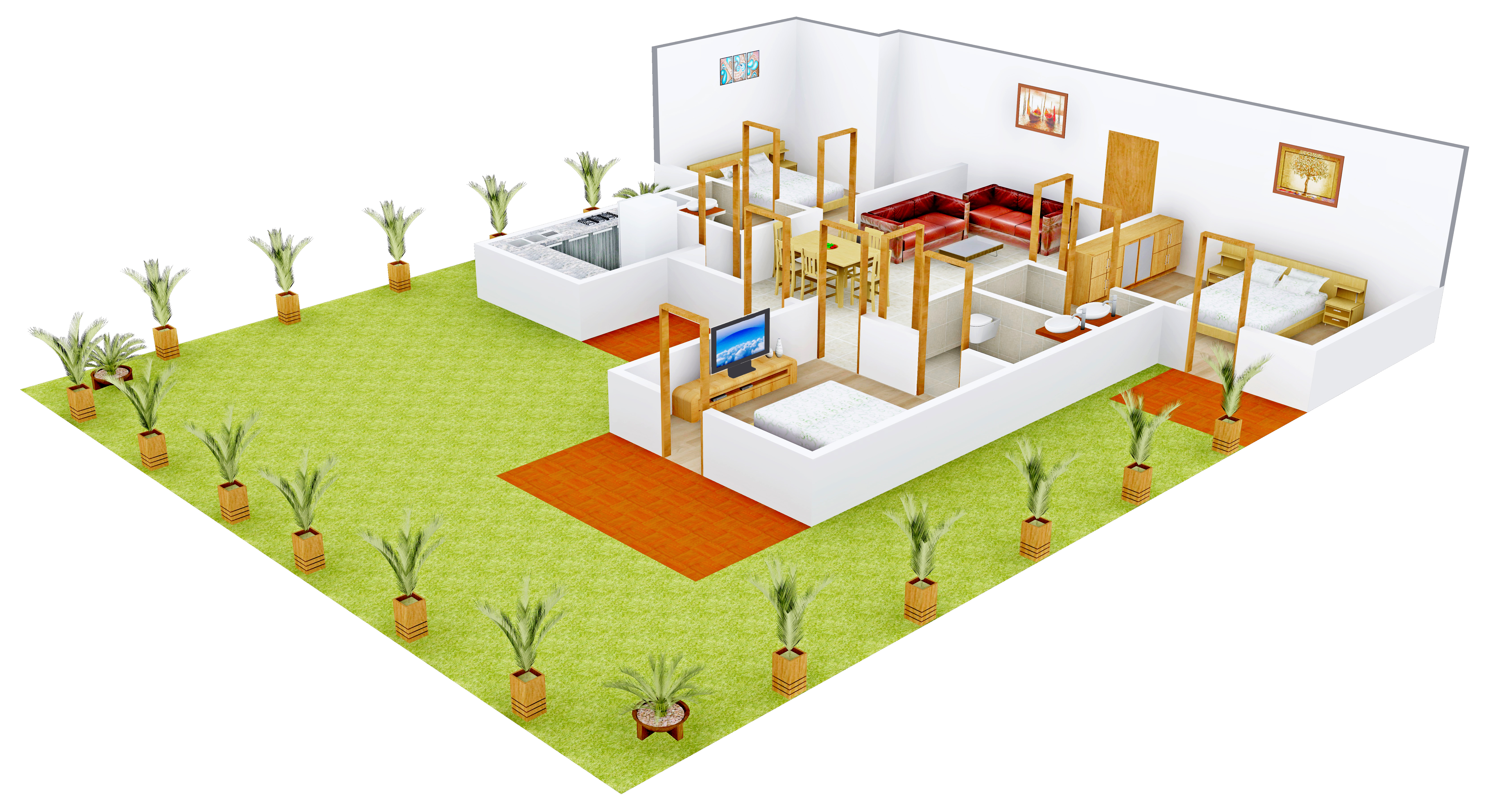 3DFloorPlan of Raheja Sampada