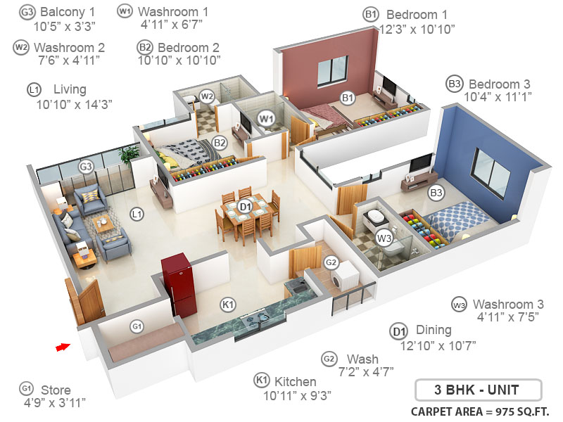 3DFloorPlan of Applewoods Sorrel