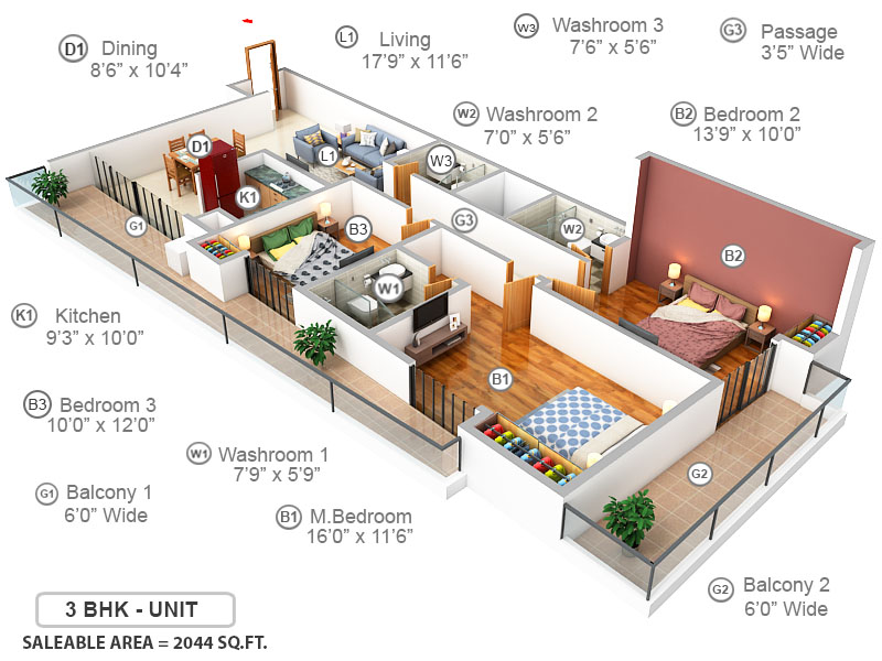 3DFloorPlan of Supertech Supernova
