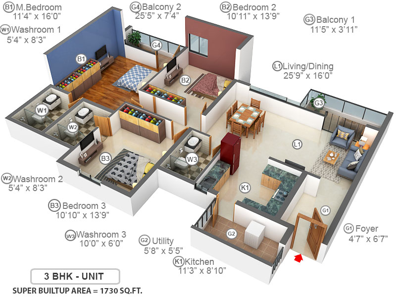 3DFloorPlan of SJR Vogue Residences