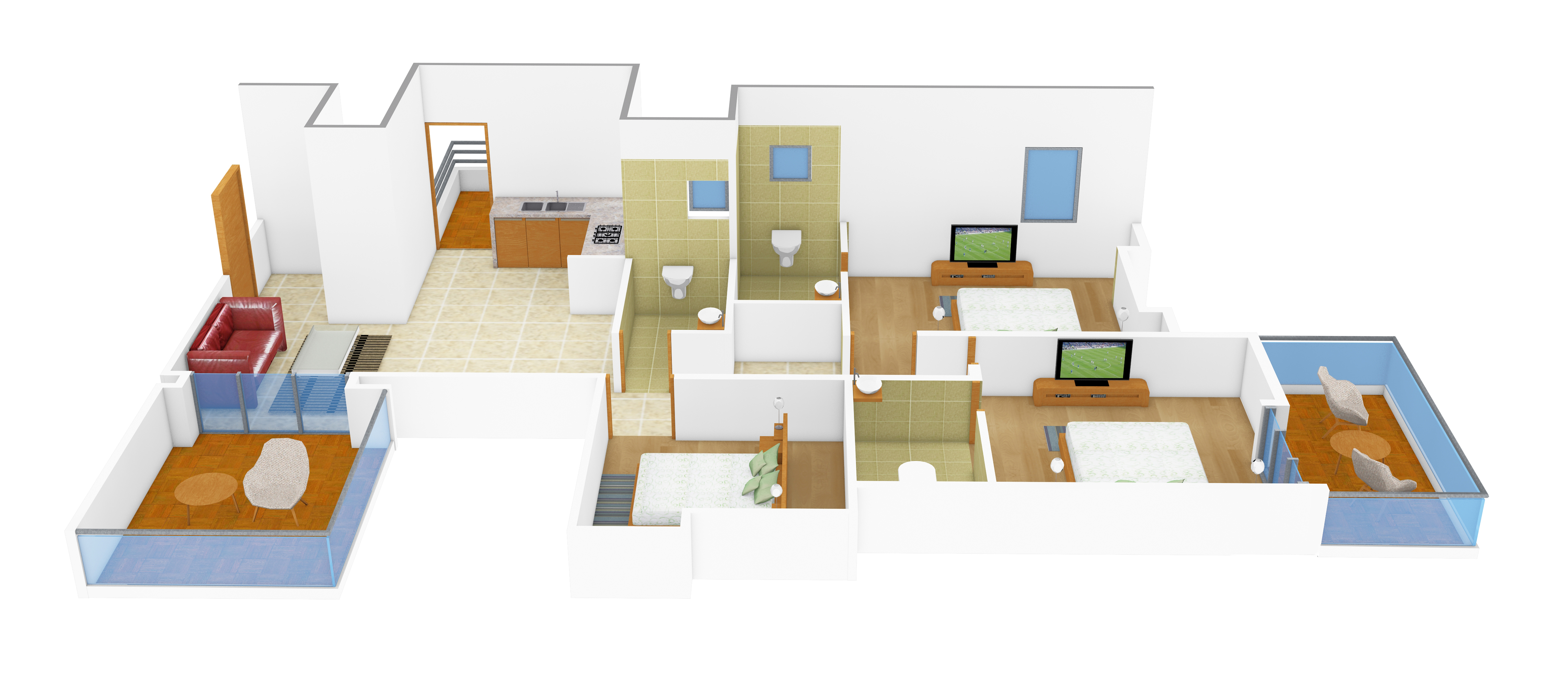3DFloorPlan of Sree Wisteriaa
