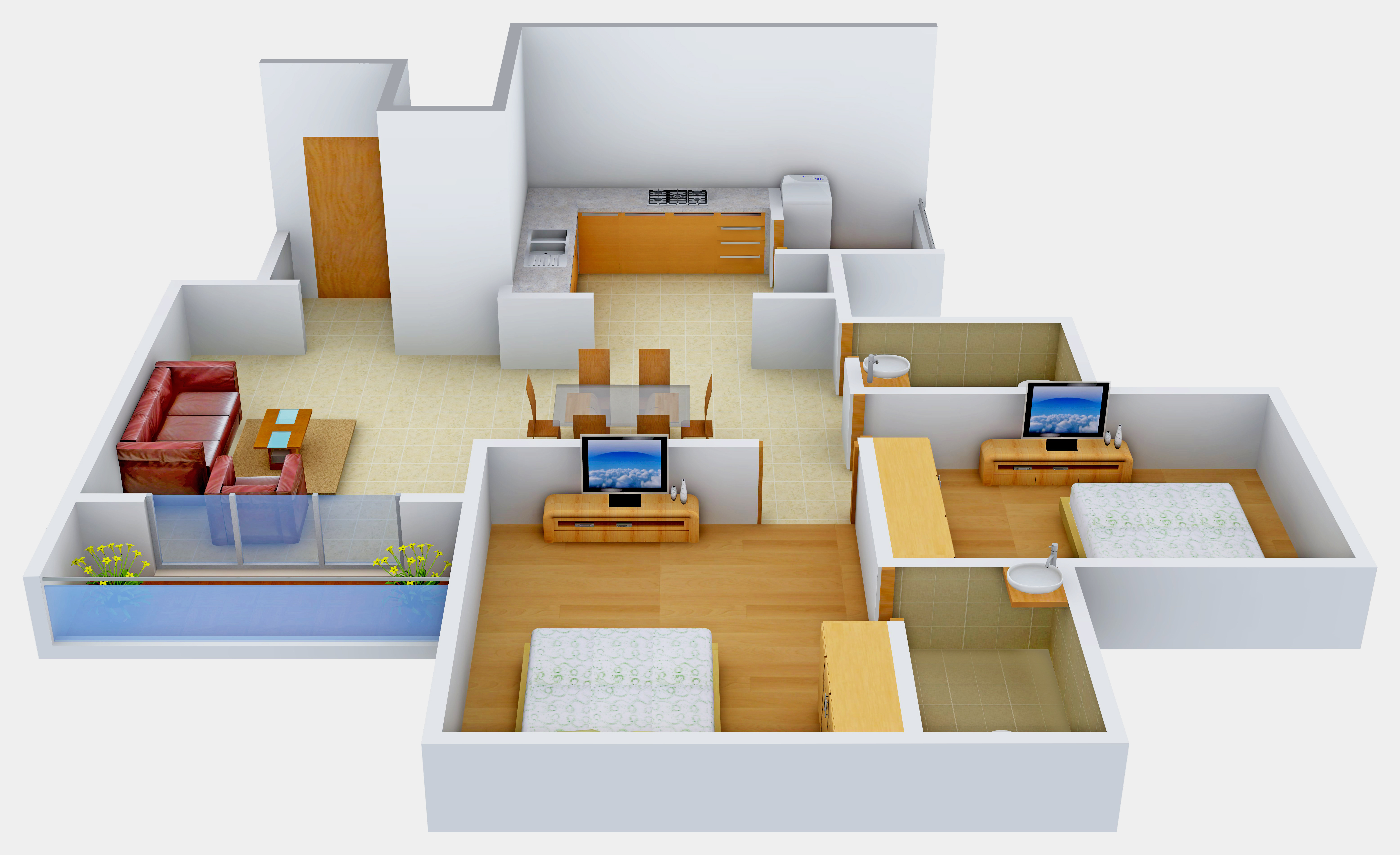 3DFloorPlan of Skyline Champagne Hills