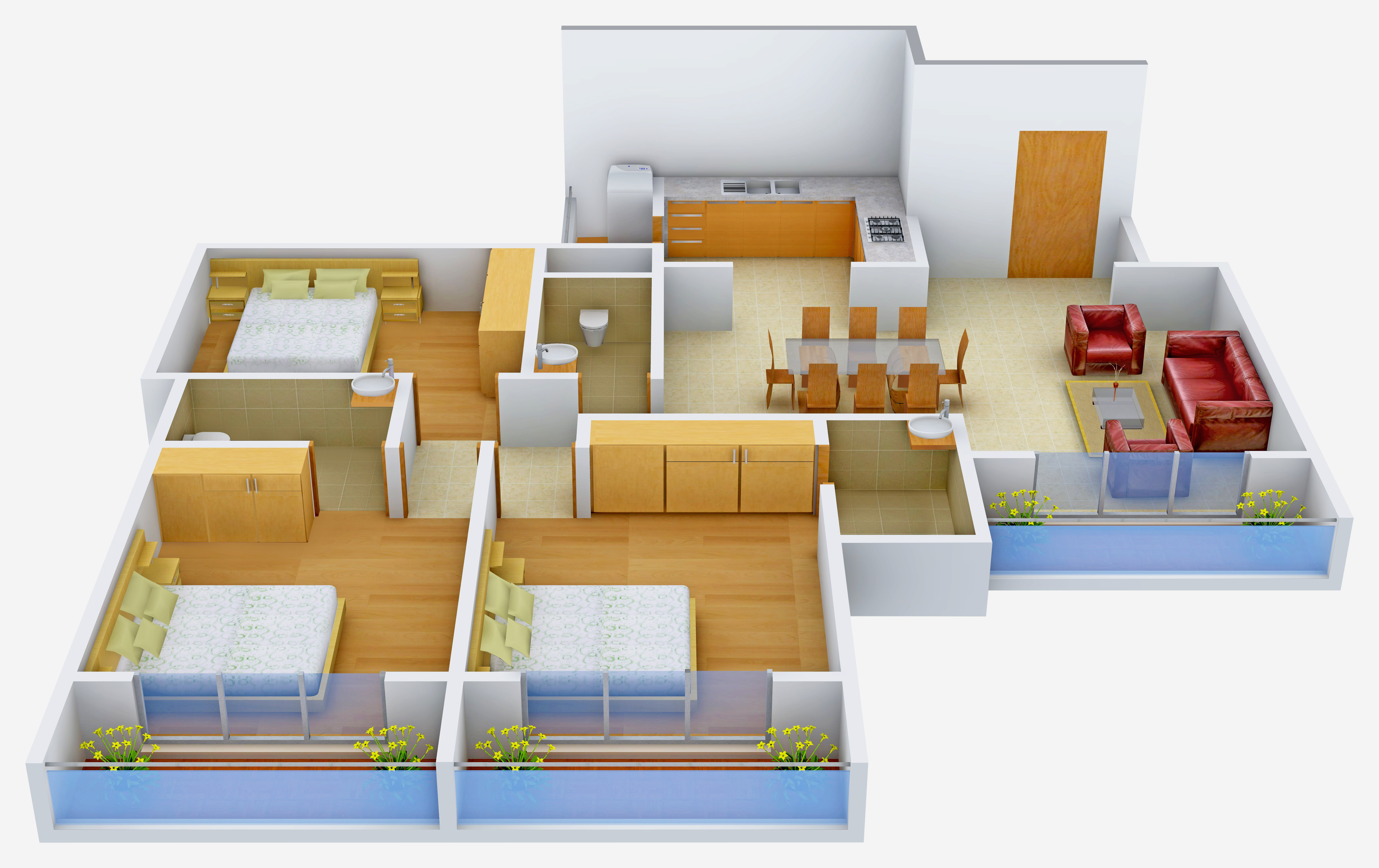 3DFloorPlan of Skyline Champagne Hills