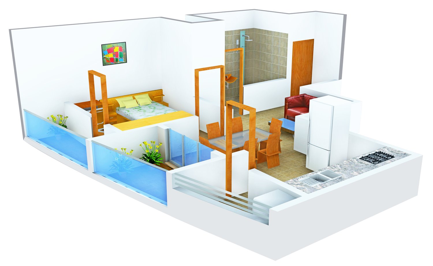 3DFloorPlan of Sowparnika Swastika Phase 2