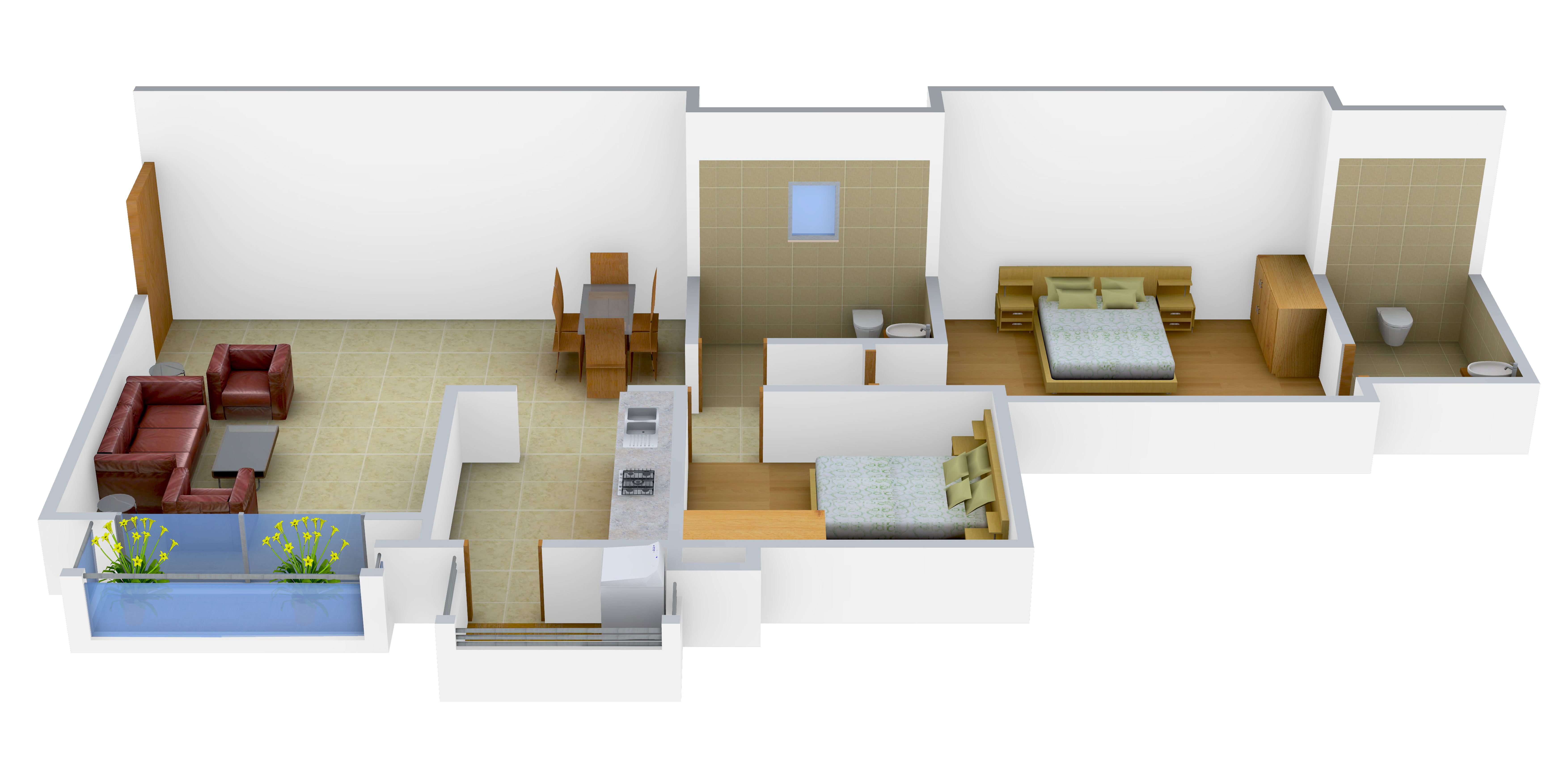 3DFloorPlan of Skyline Waterfront