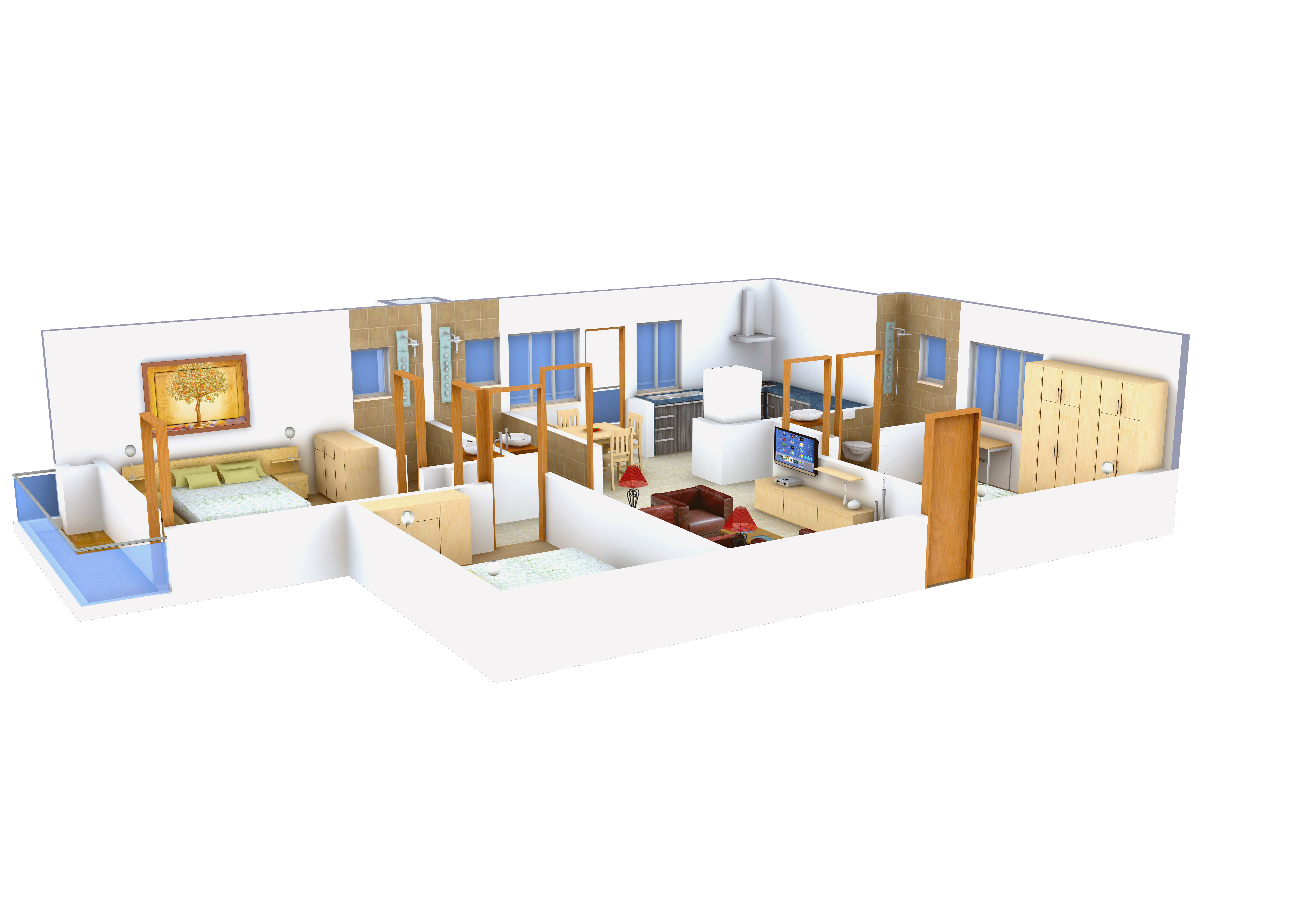 3DFloorPlan of GK Lake View