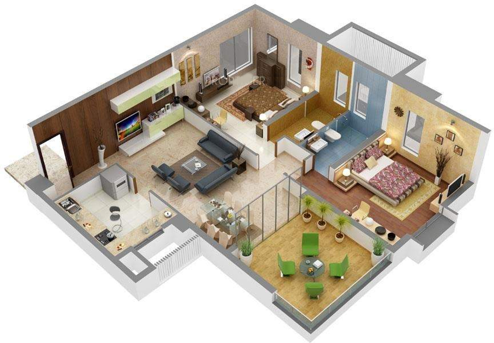 3DFloorPlan of Raja Bahadur Kourtyard