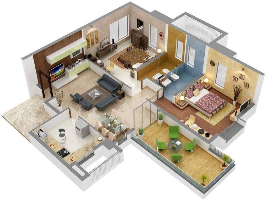 3DFloorPlan of Raja Bahadur Kourtyard