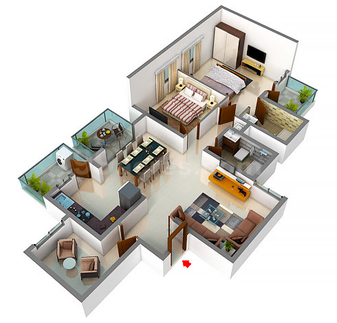 3DFloorPlan of Oceanus Monarda