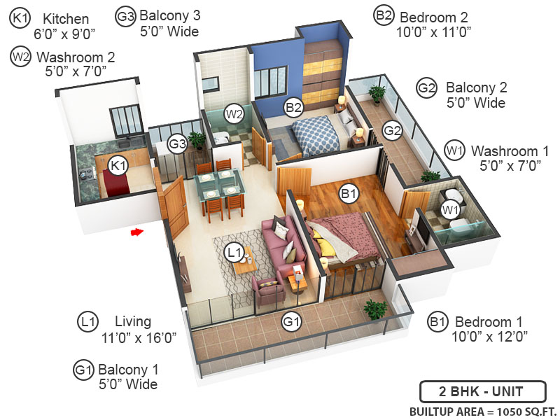 3DFloorPlan of The Antriksh Golf City