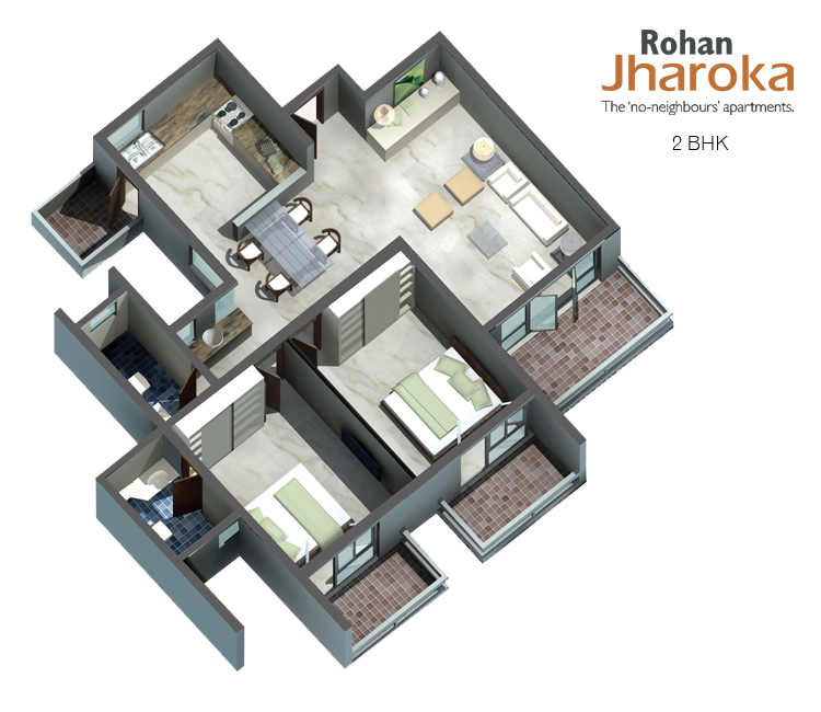 3DFloorPlan of Rohan Jharoka