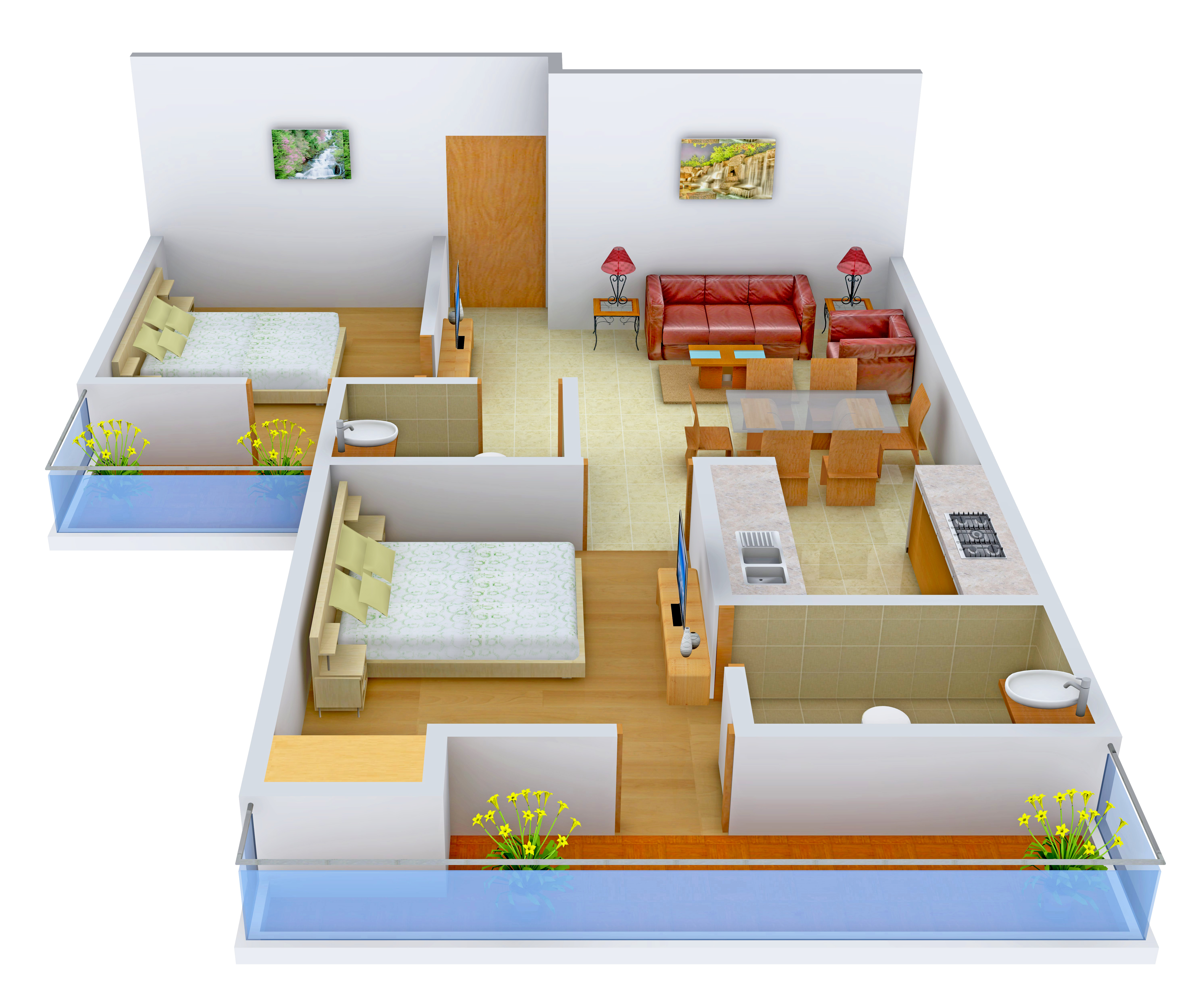 3DFloorPlan of Panchsheel Primrose