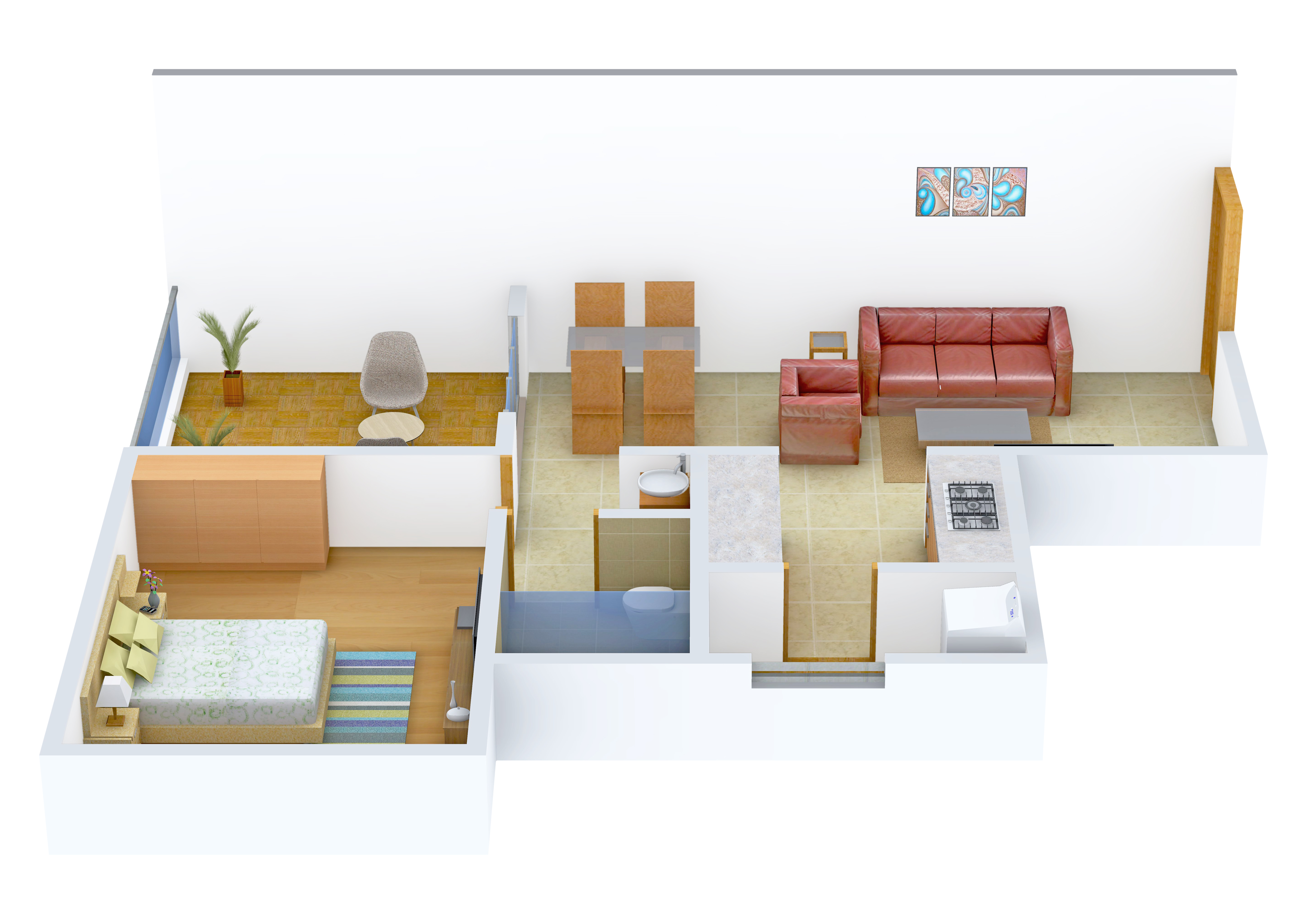 3DFloorPlan of Shriram Sameeksha