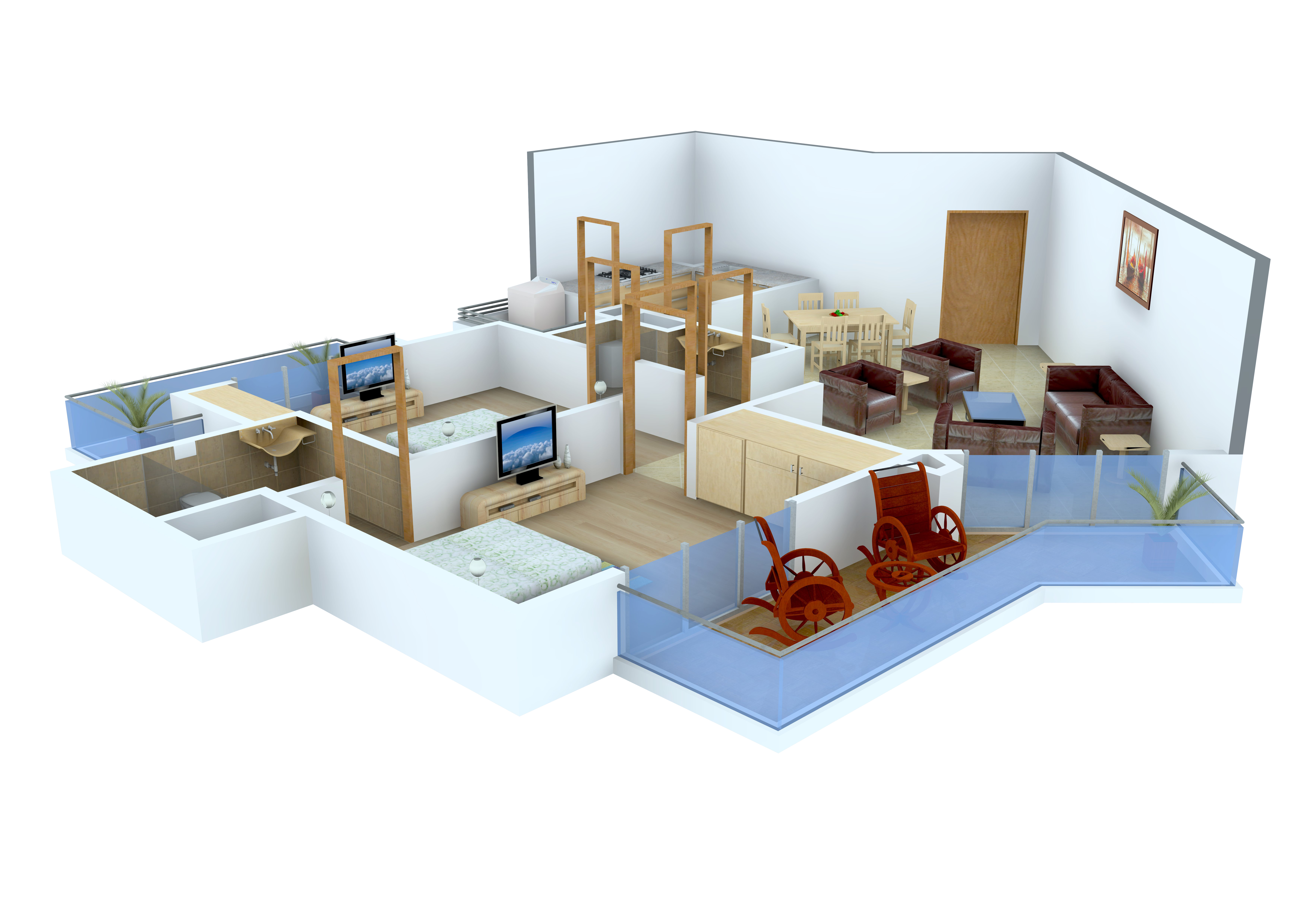 3DFloorPlan of Bestech Park View Residency