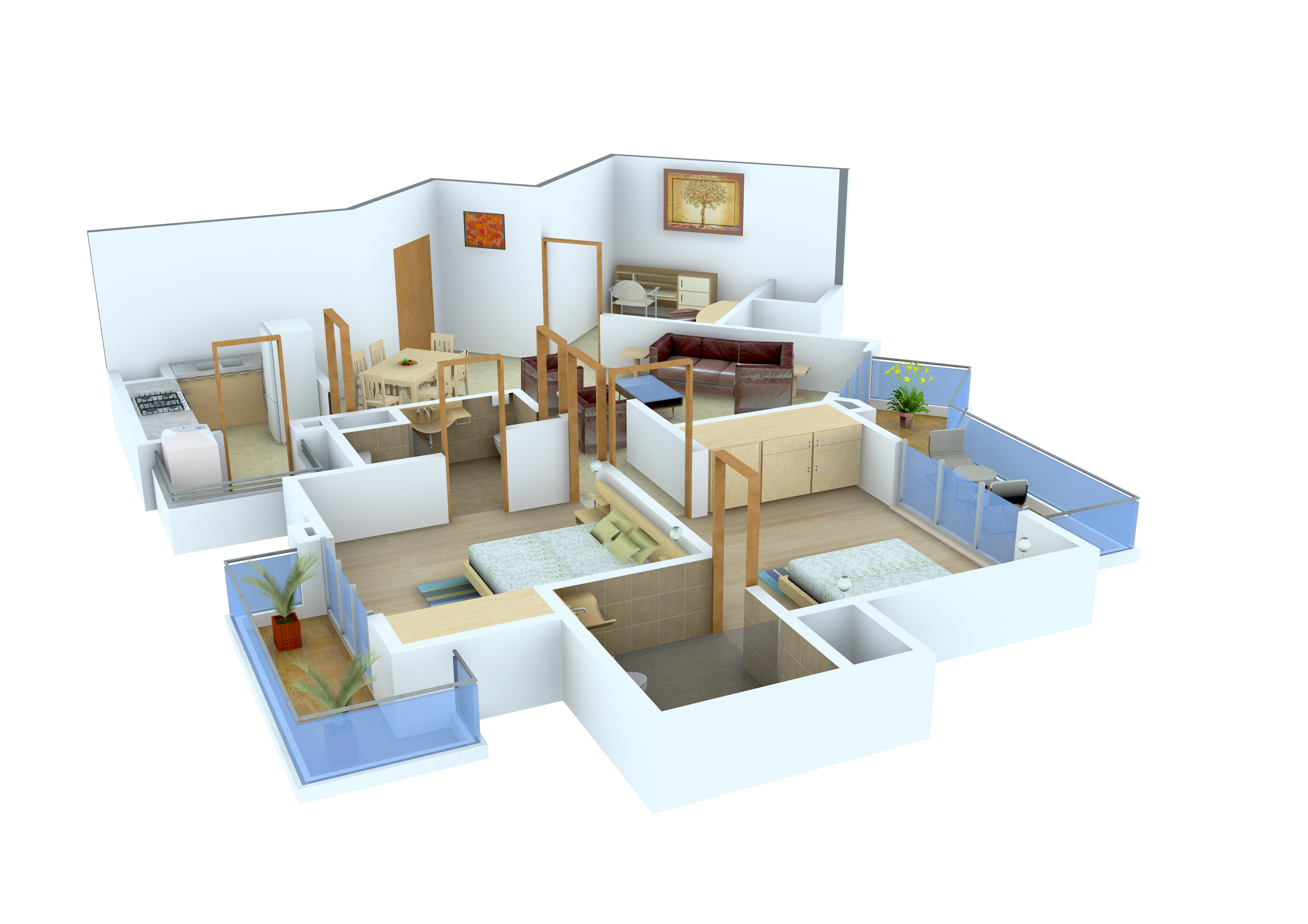 3DFloorPlan of Bestech Park View Residency