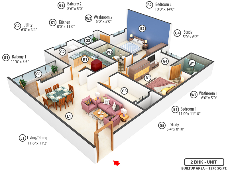3DFloorPlan of JSR The Banyan