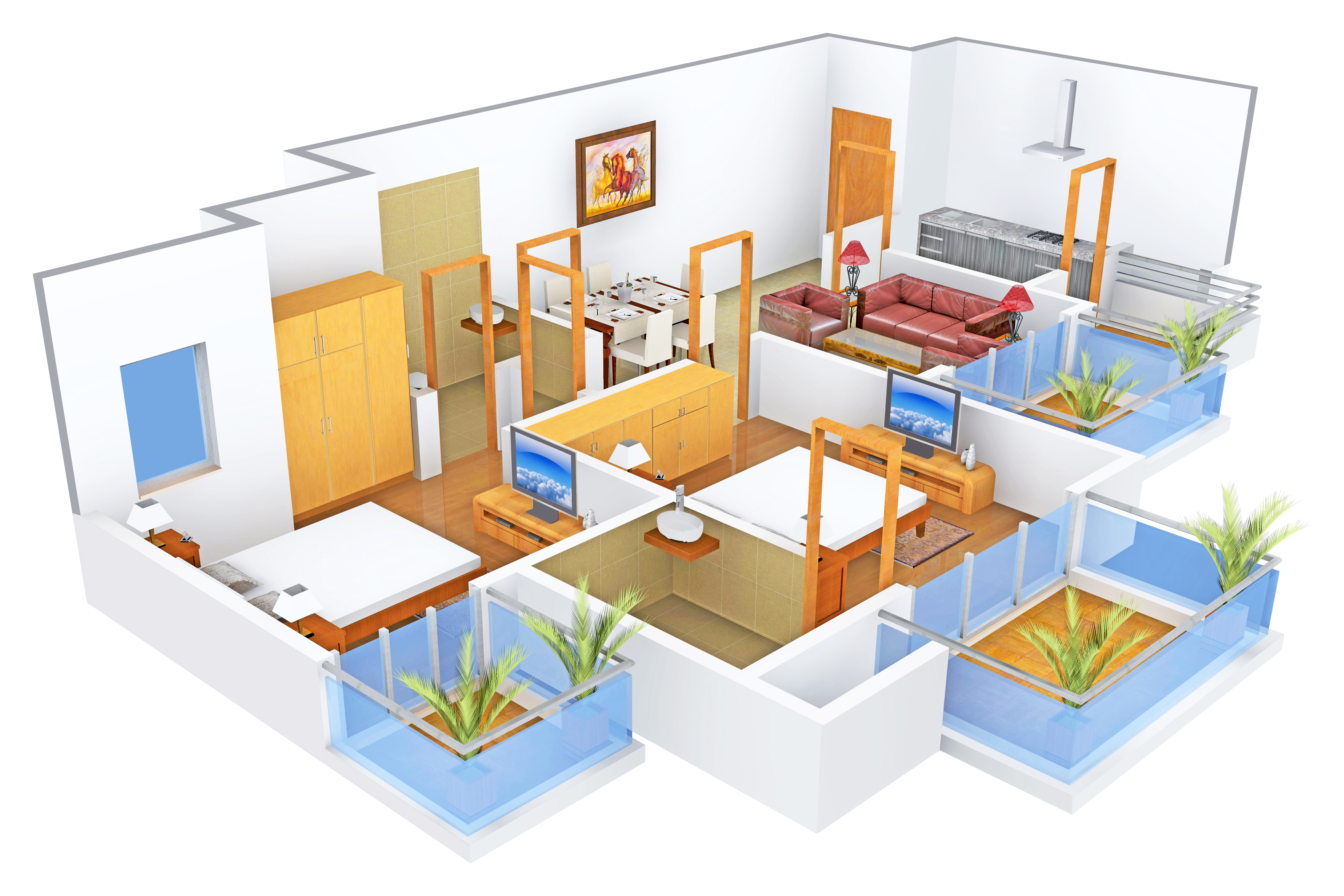 3DFloorPlan of Supertech Araville