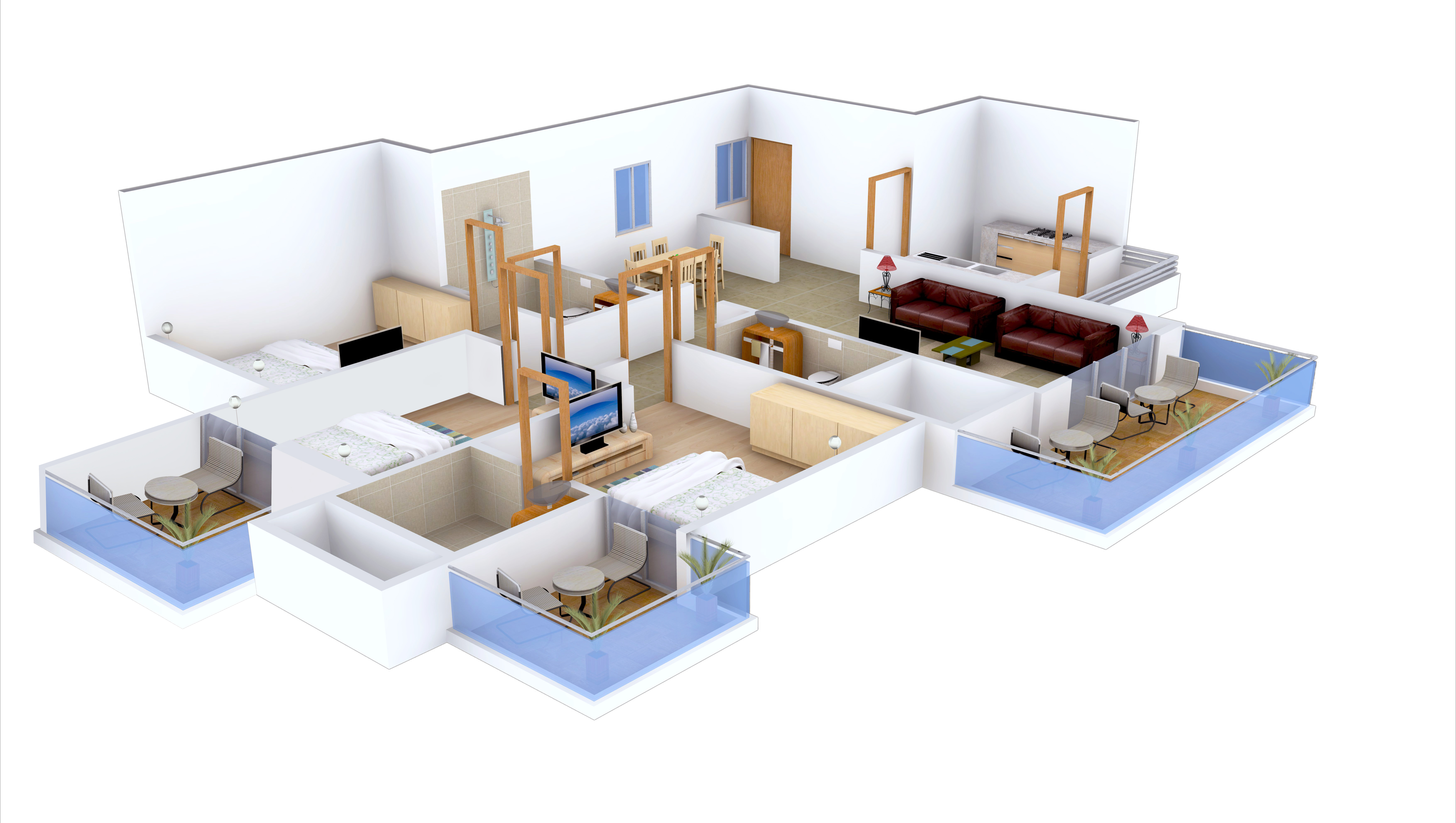 3DFloorPlan of Naiknavare Mystique Moods