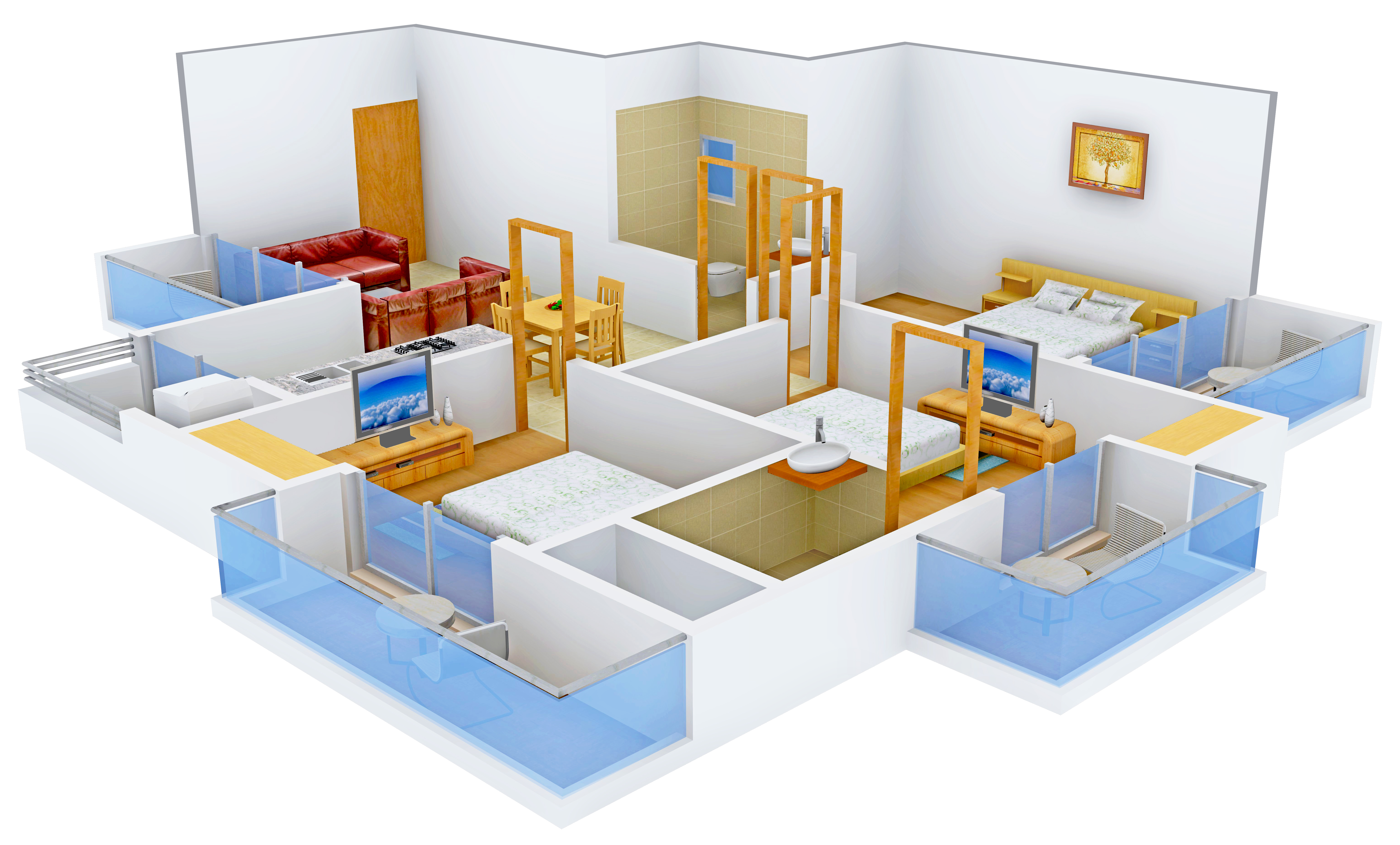 3DFloorPlan of The Antriksh Forest