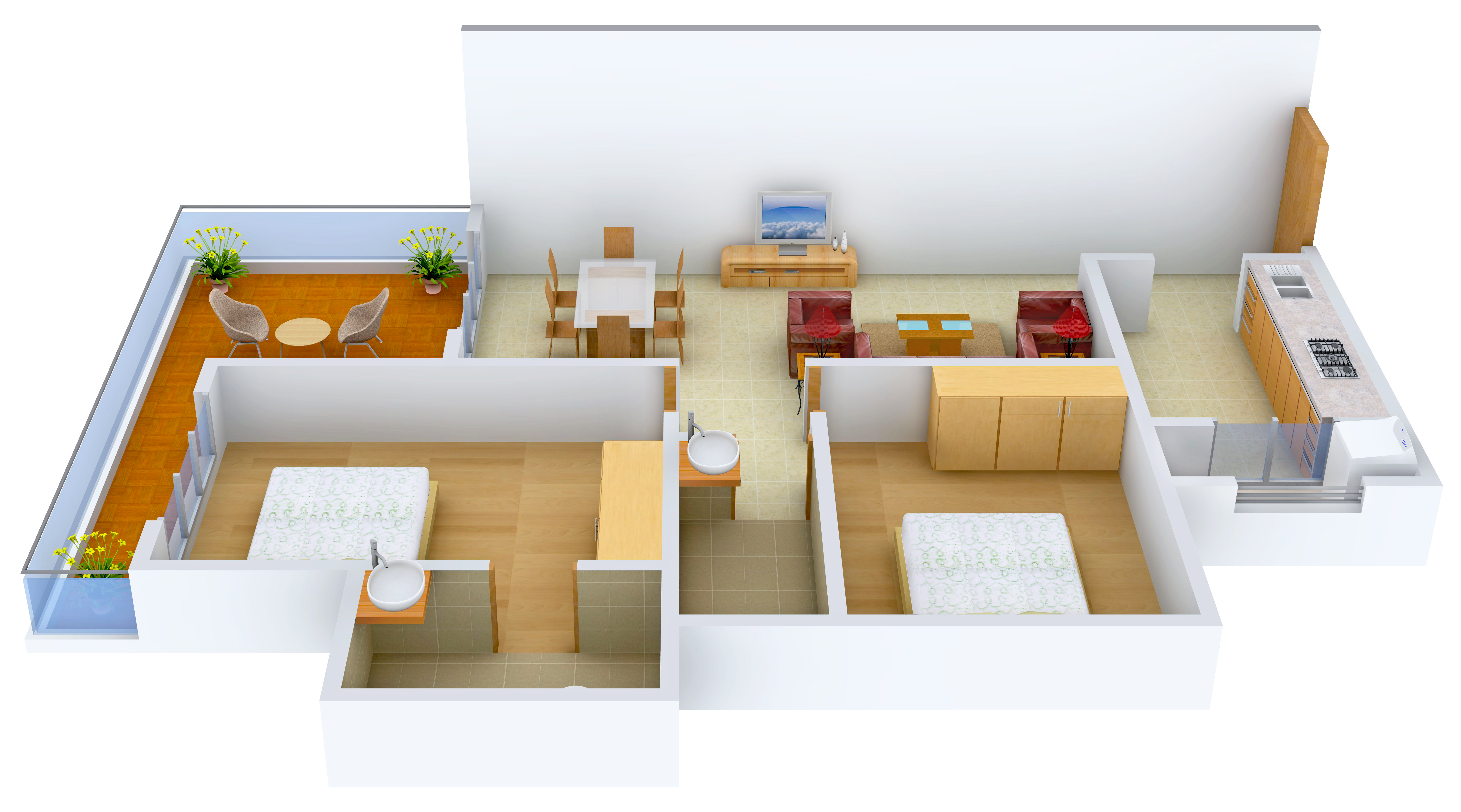 3DFloorPlan of Neelam Solstice