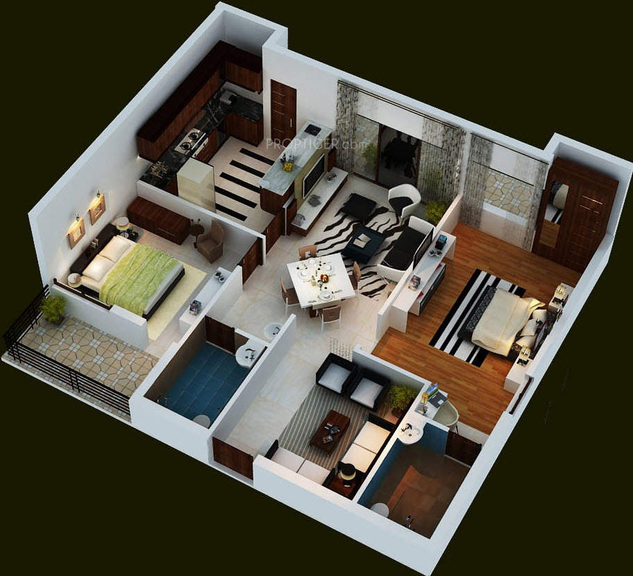 3DFloorPlan of Fortuna Projects Center Park